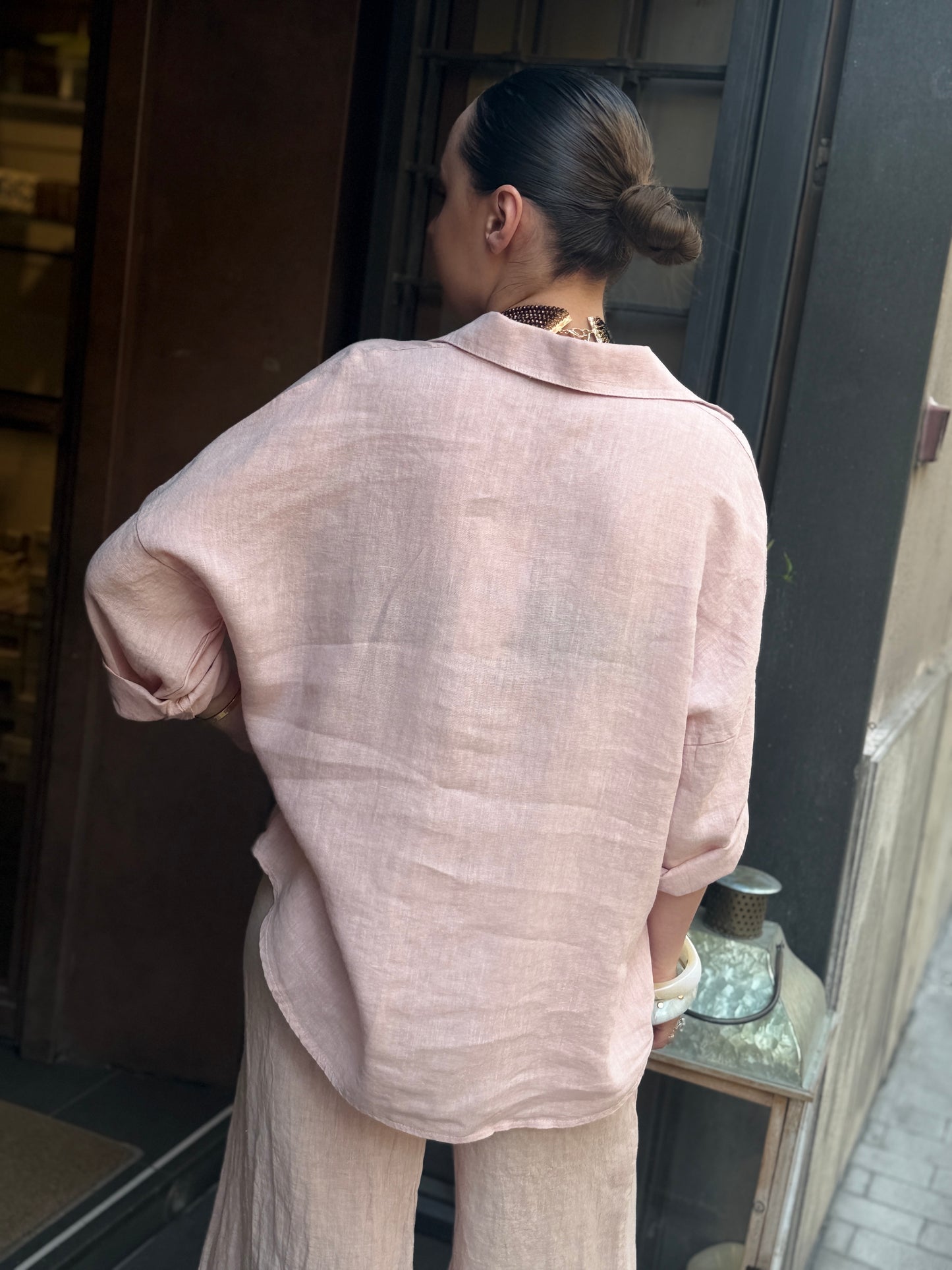 Camicia VIOLA in lino (disponibile in più colori)