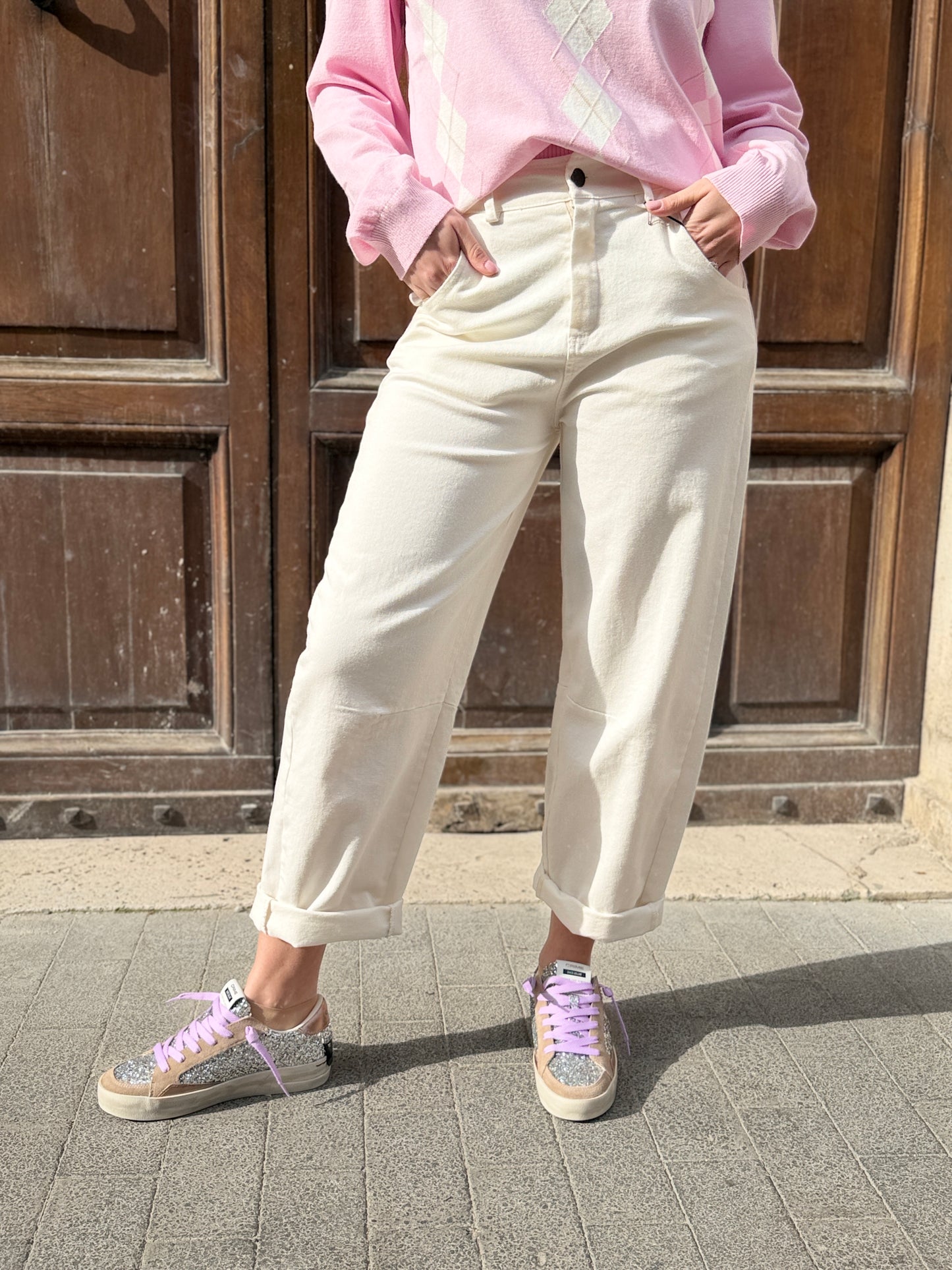 Tensione in Pantalone ovetto PANNA