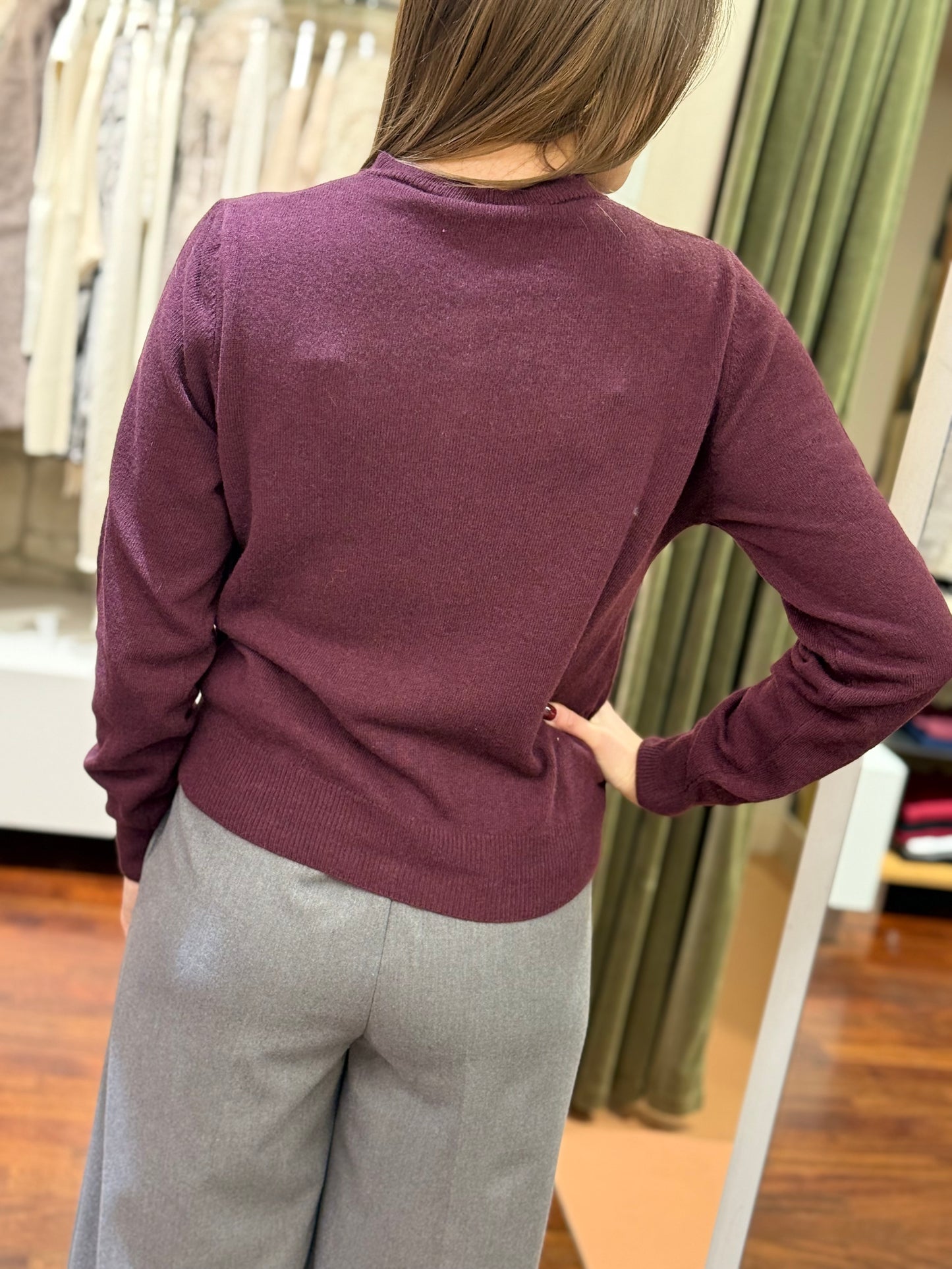 Tensione In Cardigan misto cashmere BORDEAUX