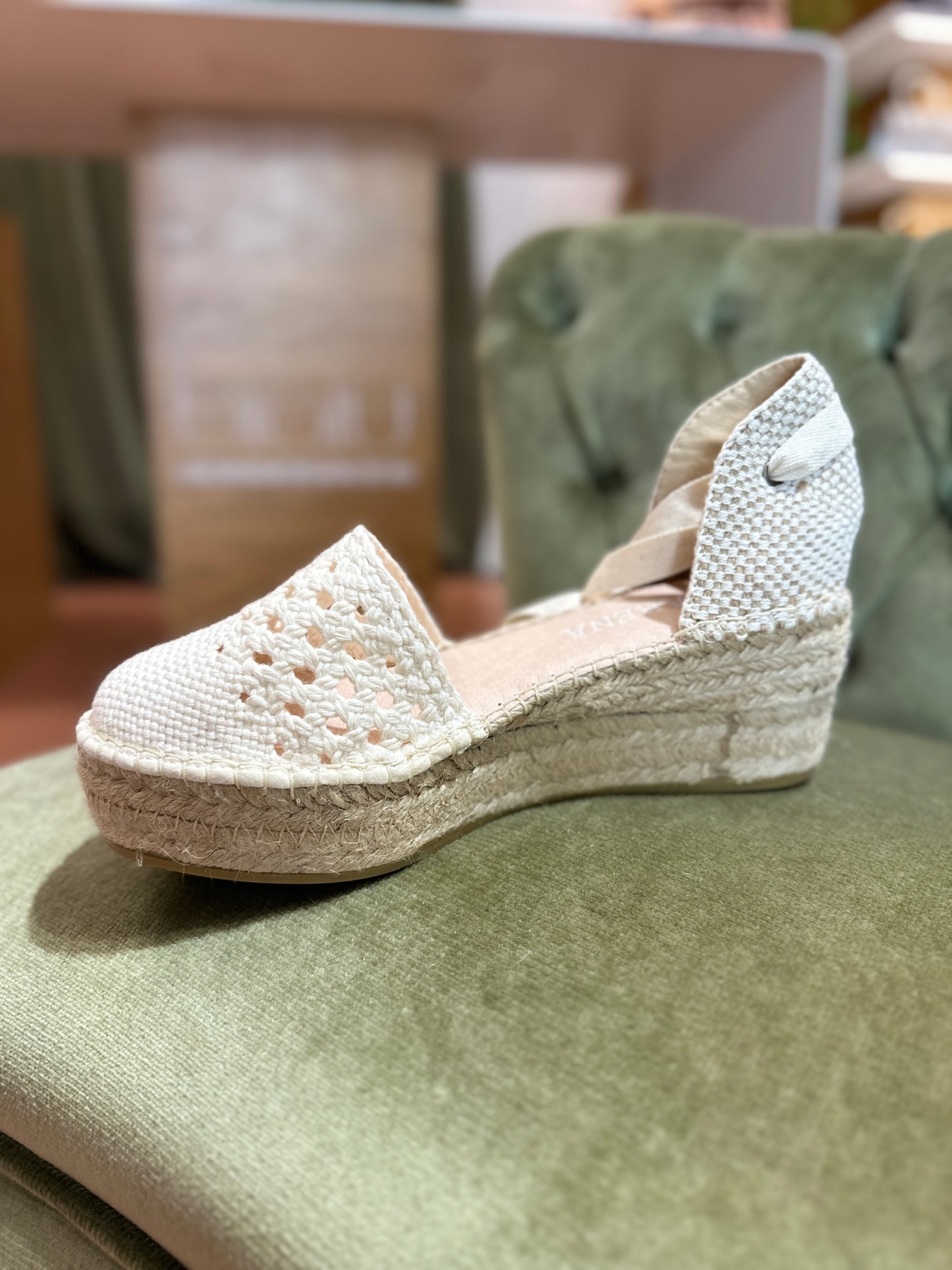 Macarena espadrilles crochet lirio