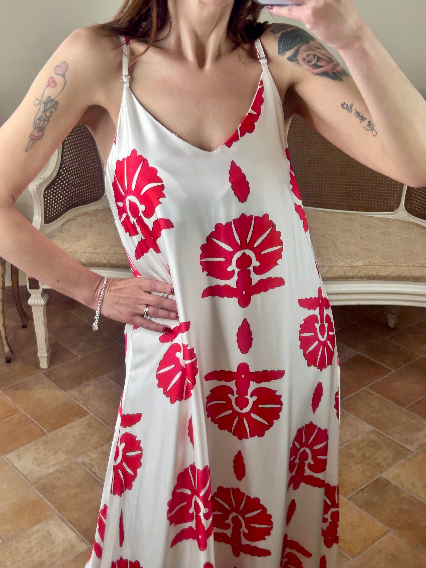 Anonyme EGYPT LONGDRESS red