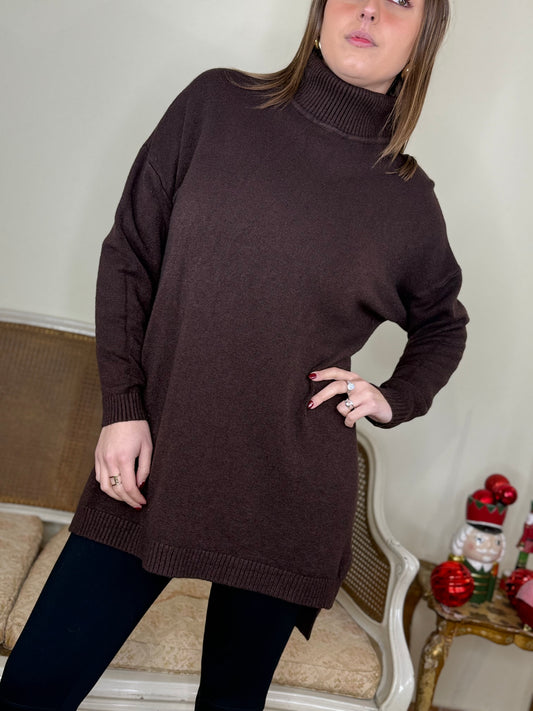 Abito in maglia collo alto MORO