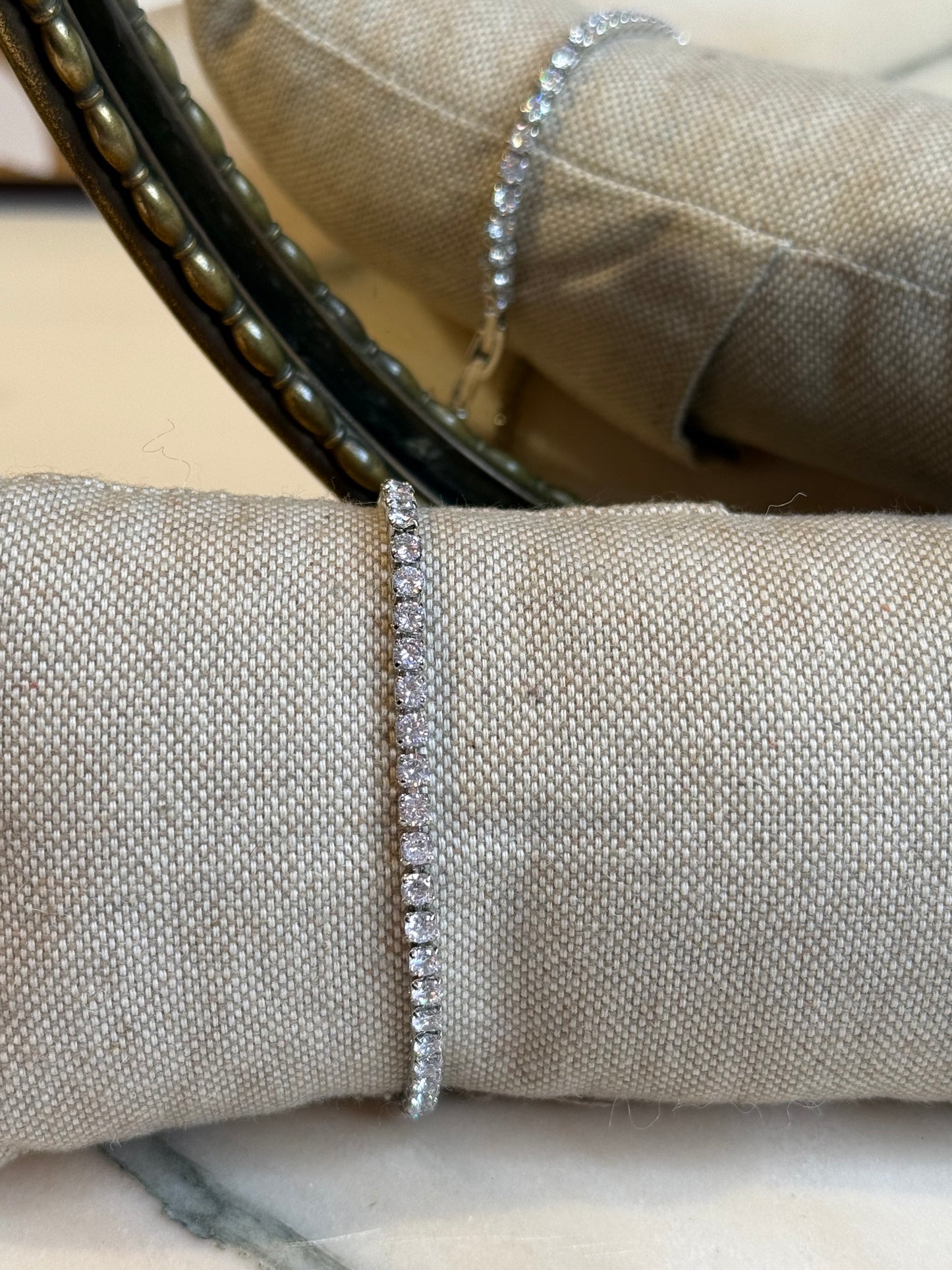 Bracciale tennis medio ARGENTO