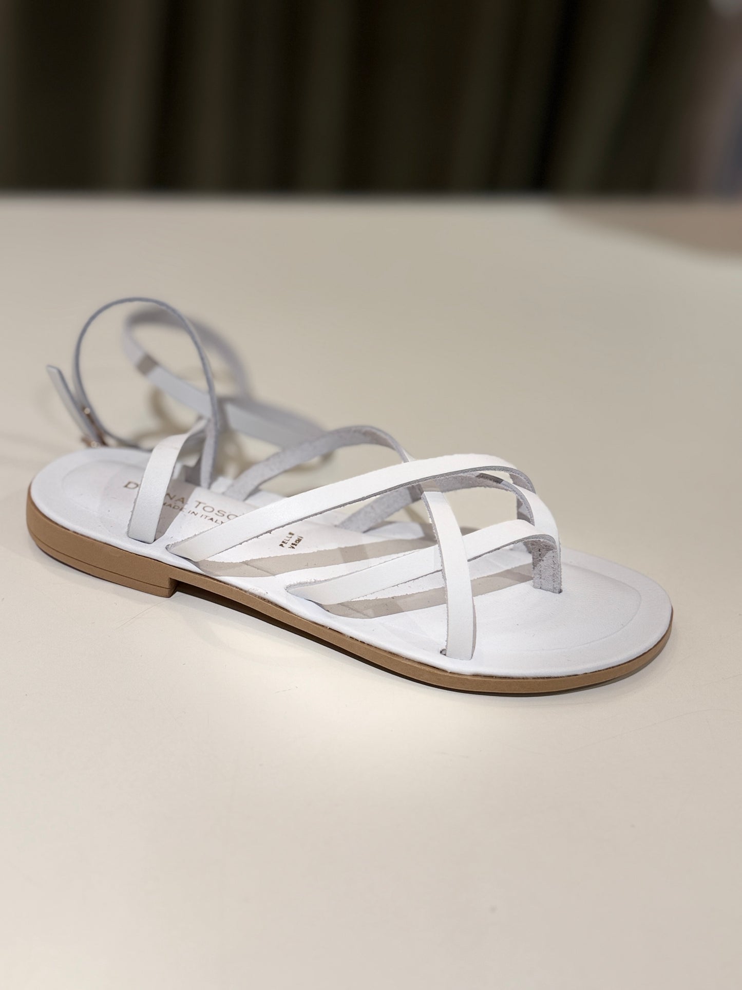 Donna Toscana Infradito flat Bianco