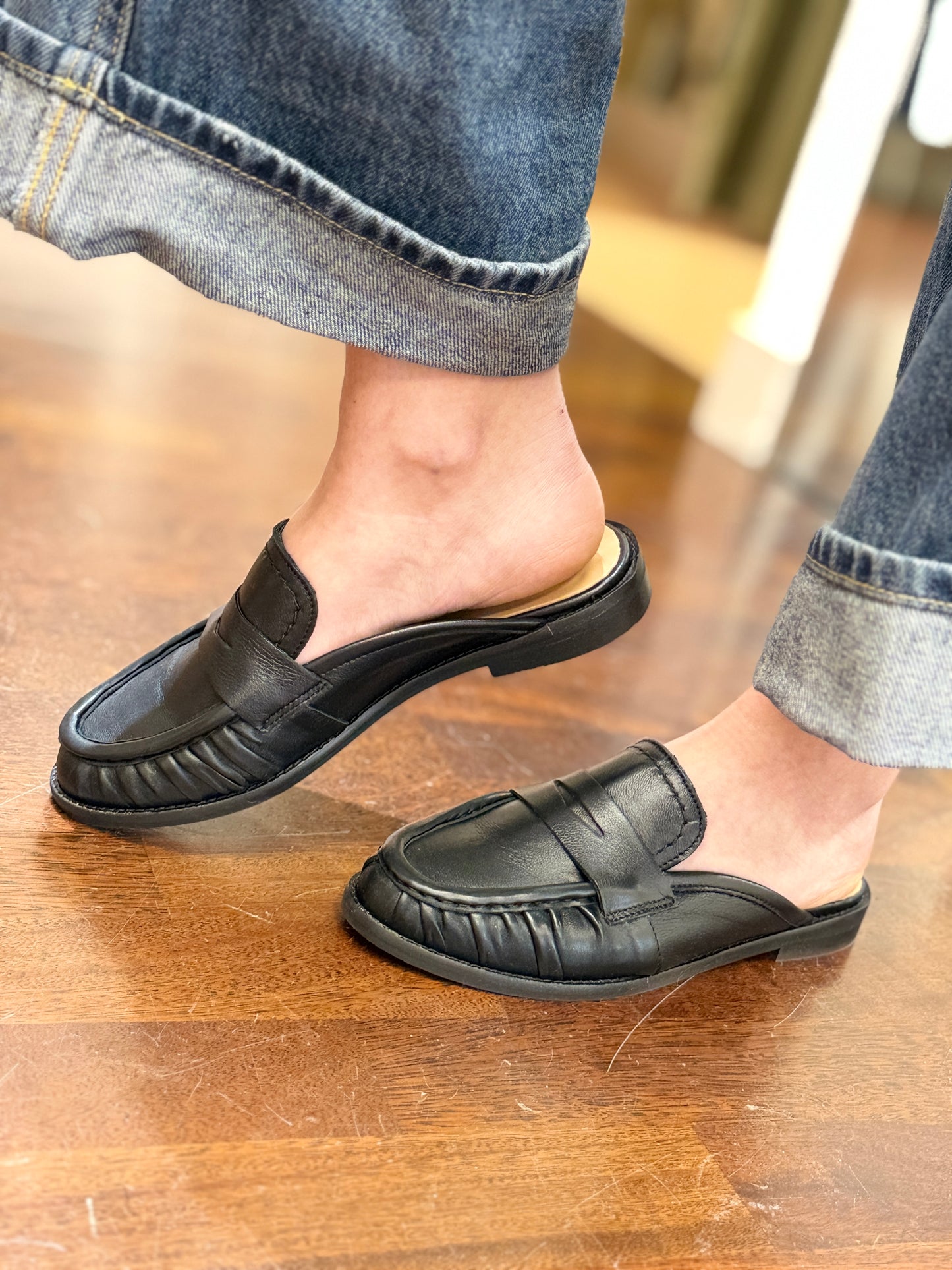 Ovyè Mocassino Sabot in pelle Nero