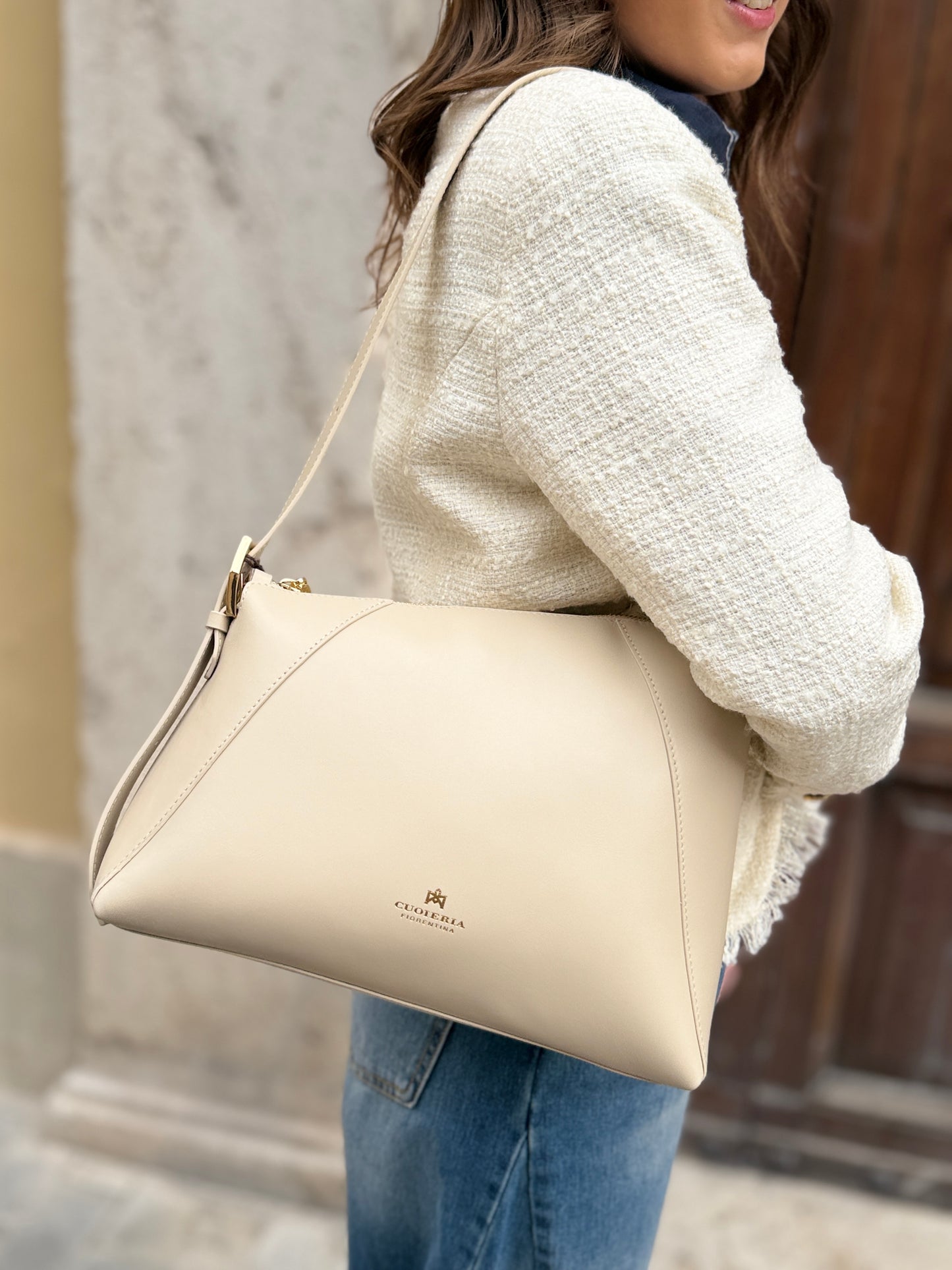 Cuoieria Fiorentina Loop Hobo PROSECCO