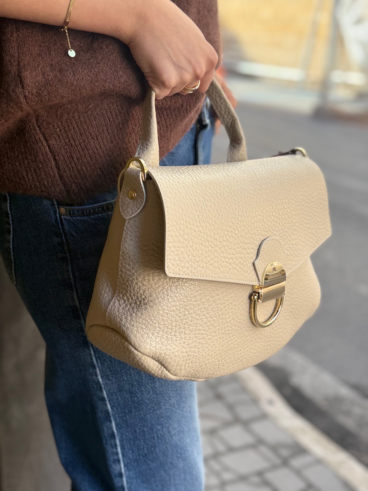 Cuoieria Fiorentina JESS SMALL FLAP BAG PROSECCO