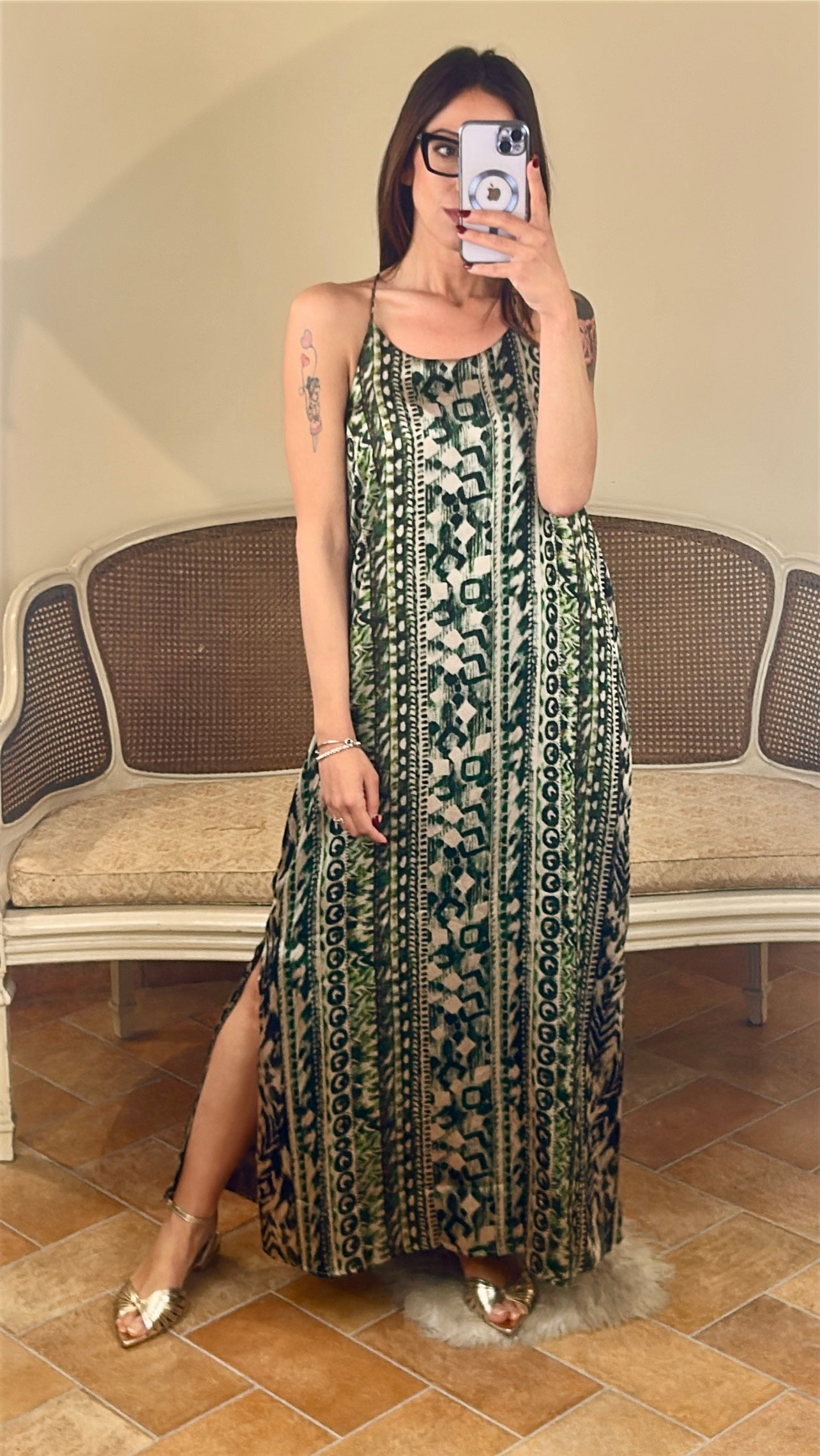 Anonyme abito TRAIL LONGDRESS olive