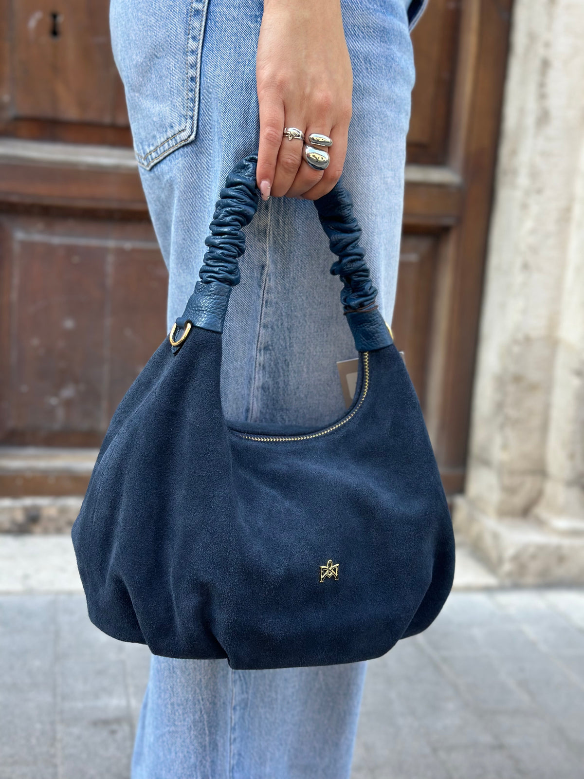 Cuoieria Fiorentina CHOP MEDIUM HOBO OCEANO