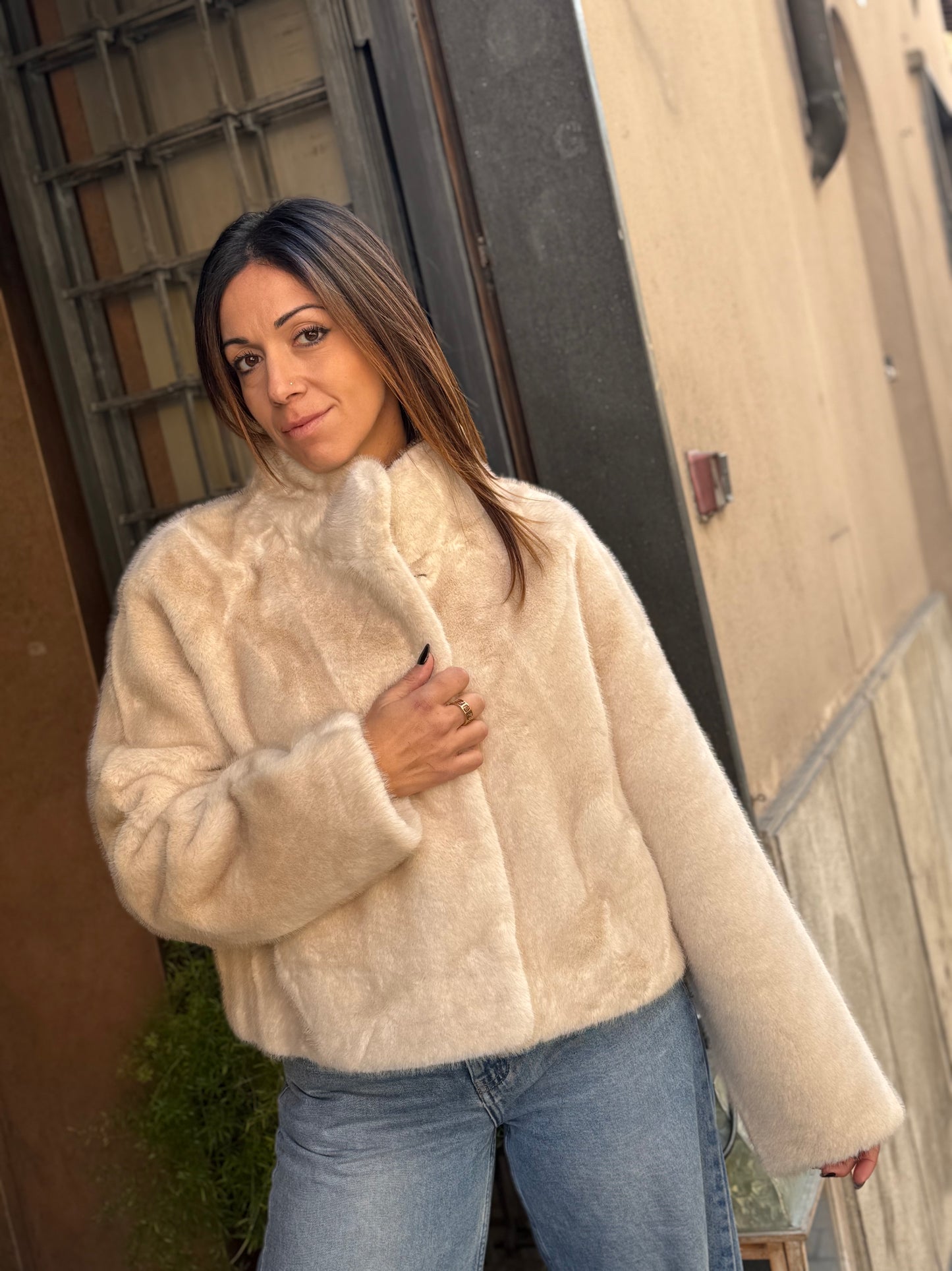 Ecopelliccia ANASTASIA Burro