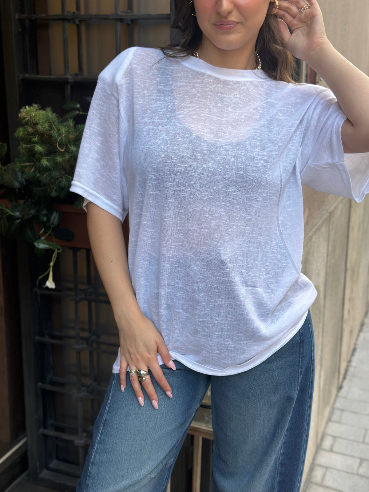 T-shirt FLAME manica corta bianca