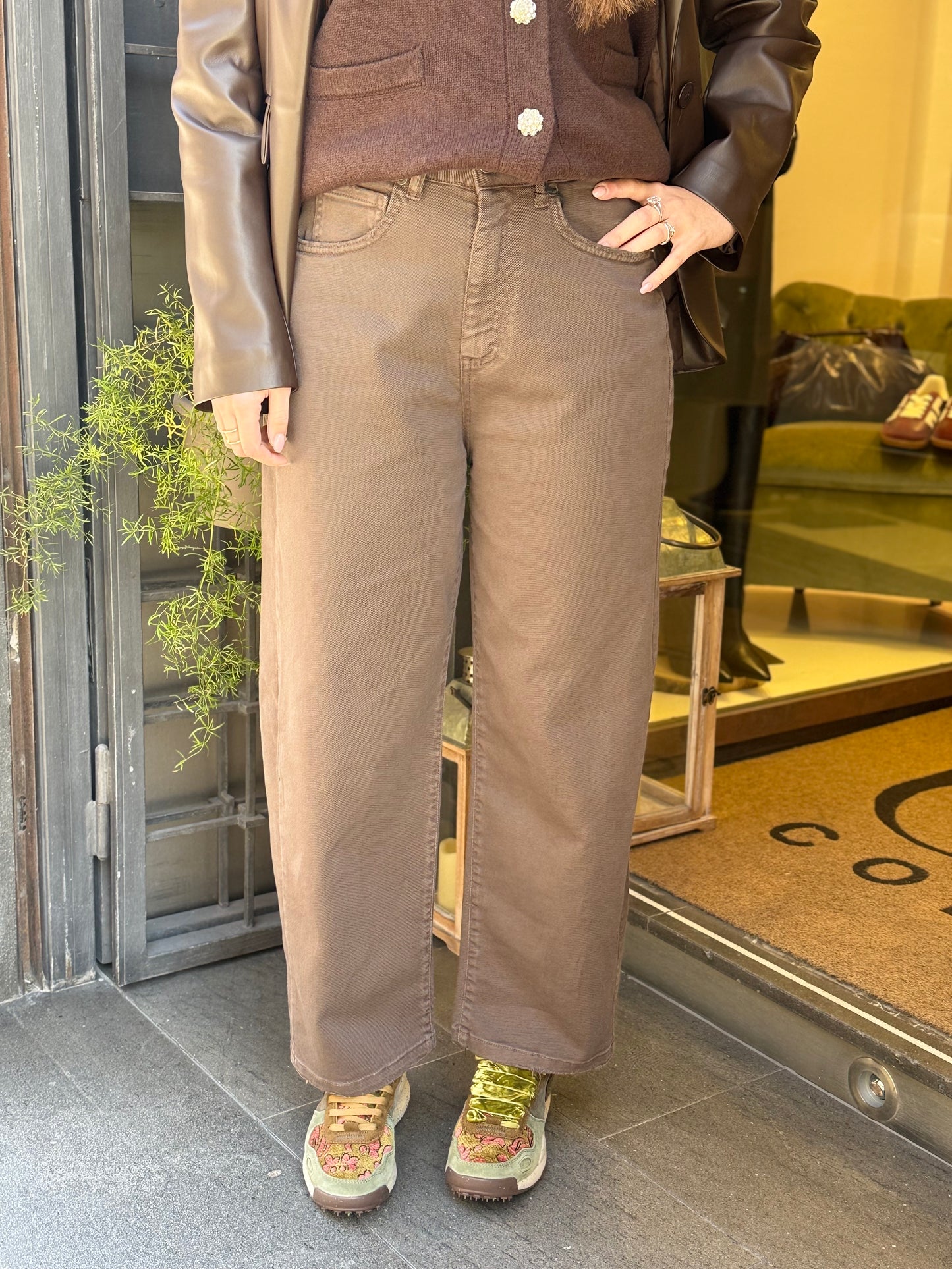 Tensione In jeans drill relaxed MORO