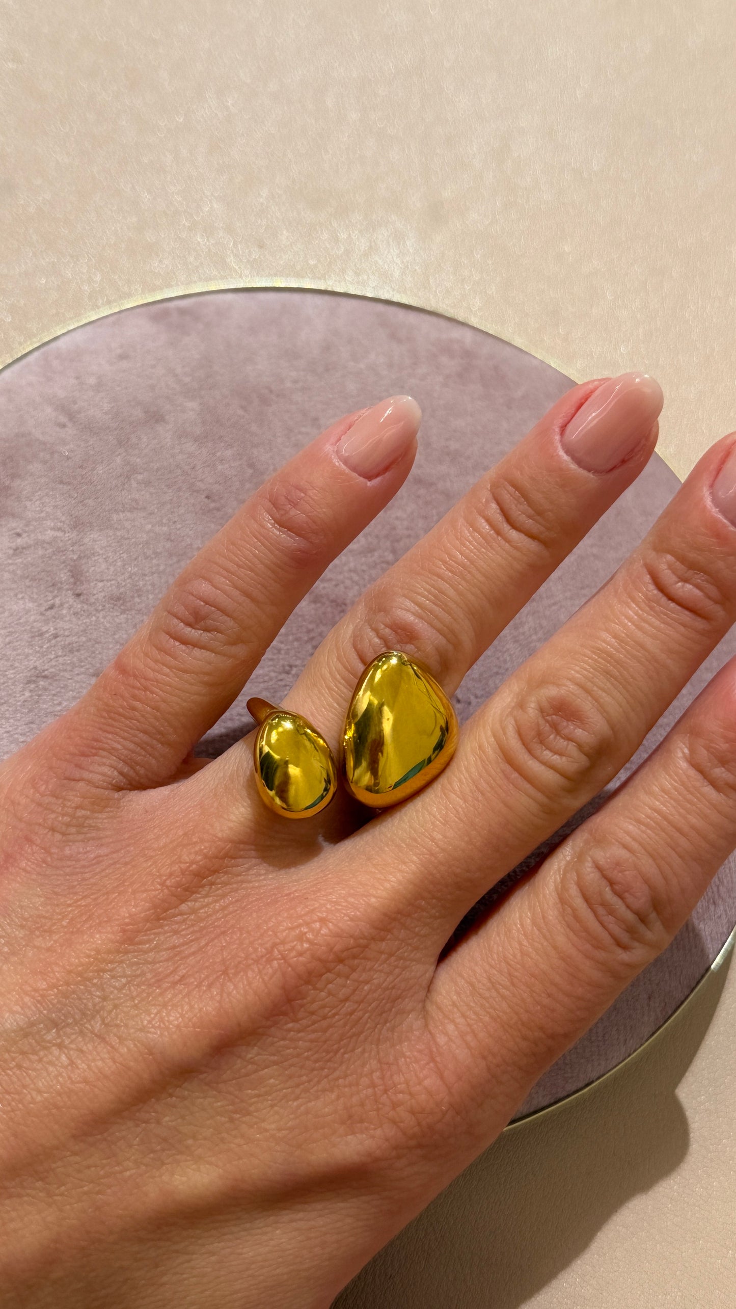 Anello doppio bold Oro