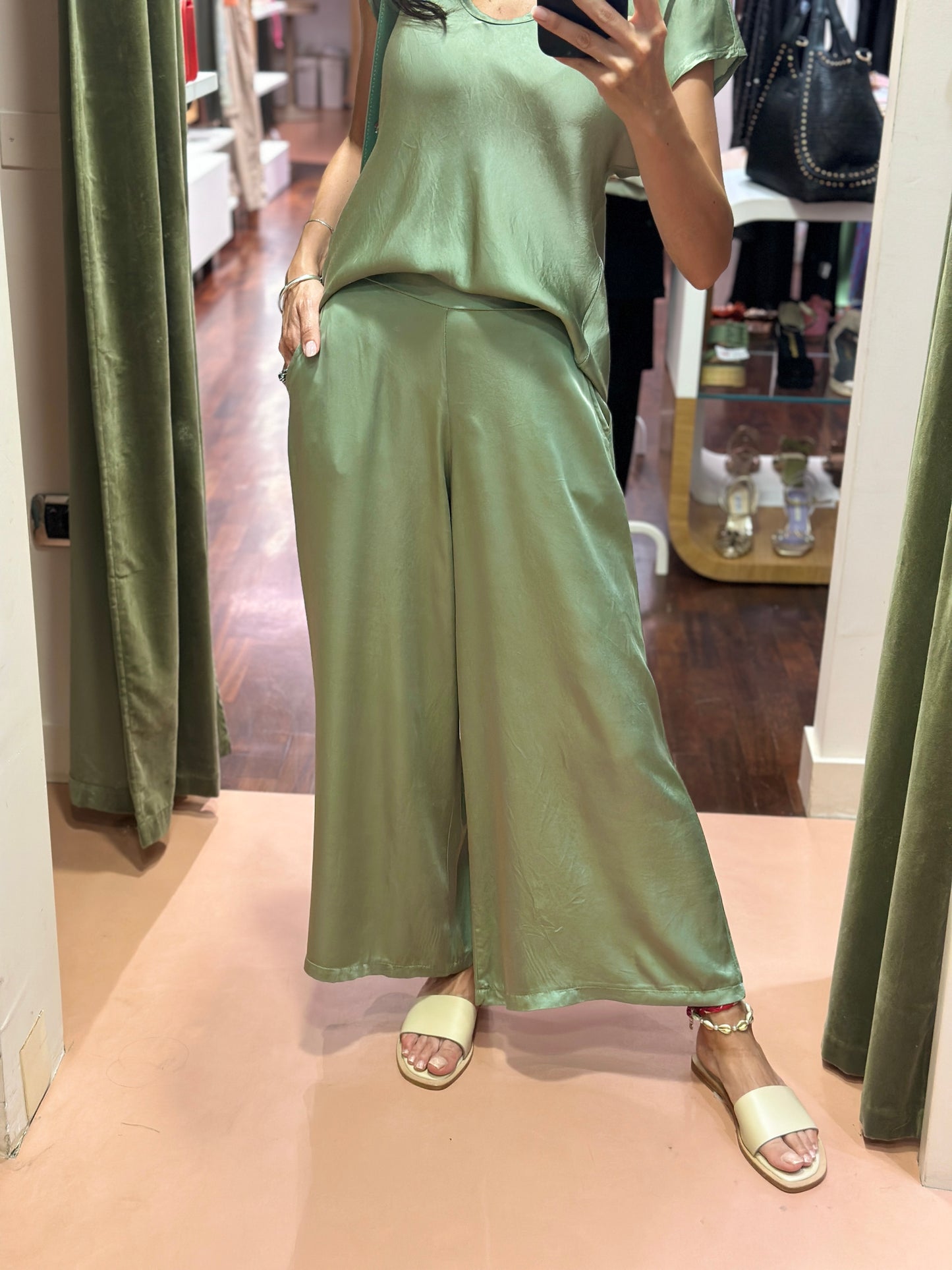 Uni mé pantalone palazzo cropped