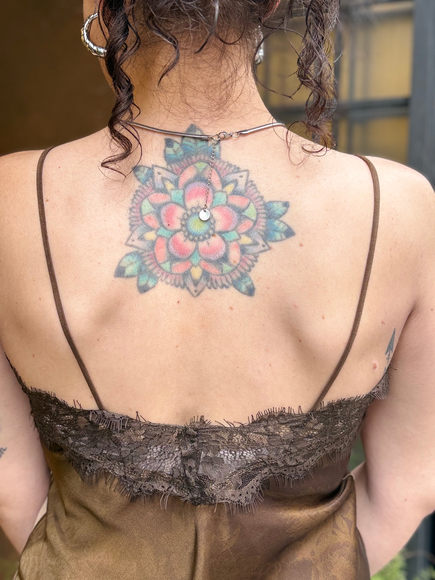 Top lingerie con stampa floreale e pizzo MORO