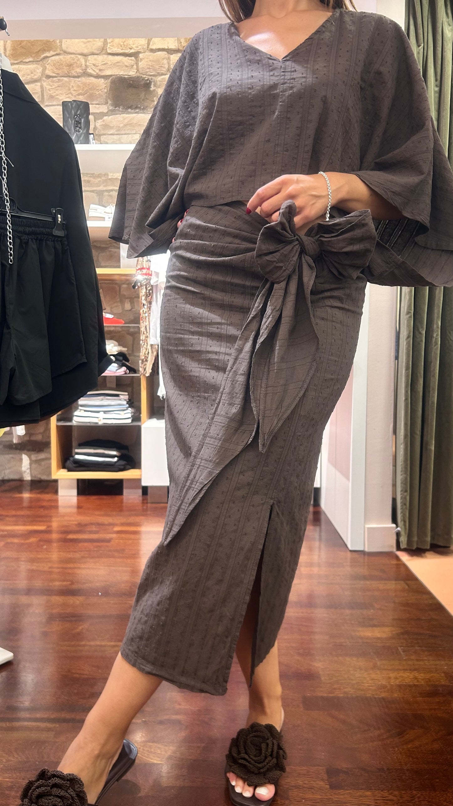 Gonna lunga con fiocco MORO