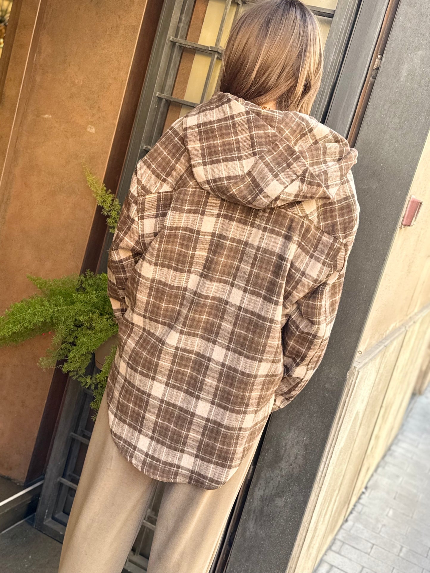 Eleh Camicia a scacchi MARRONE