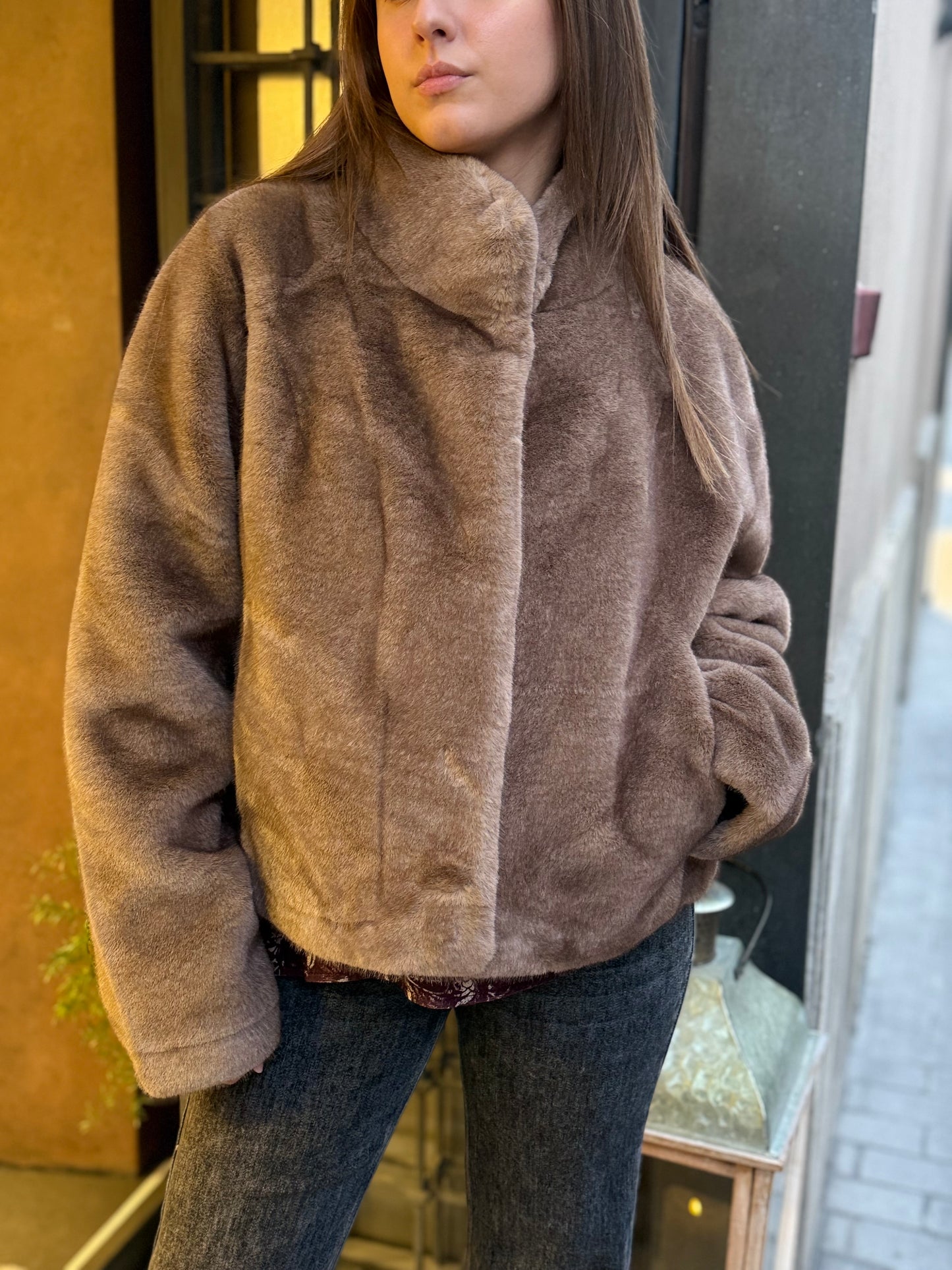 Ecopelliccia ANASTASIA Nocciola