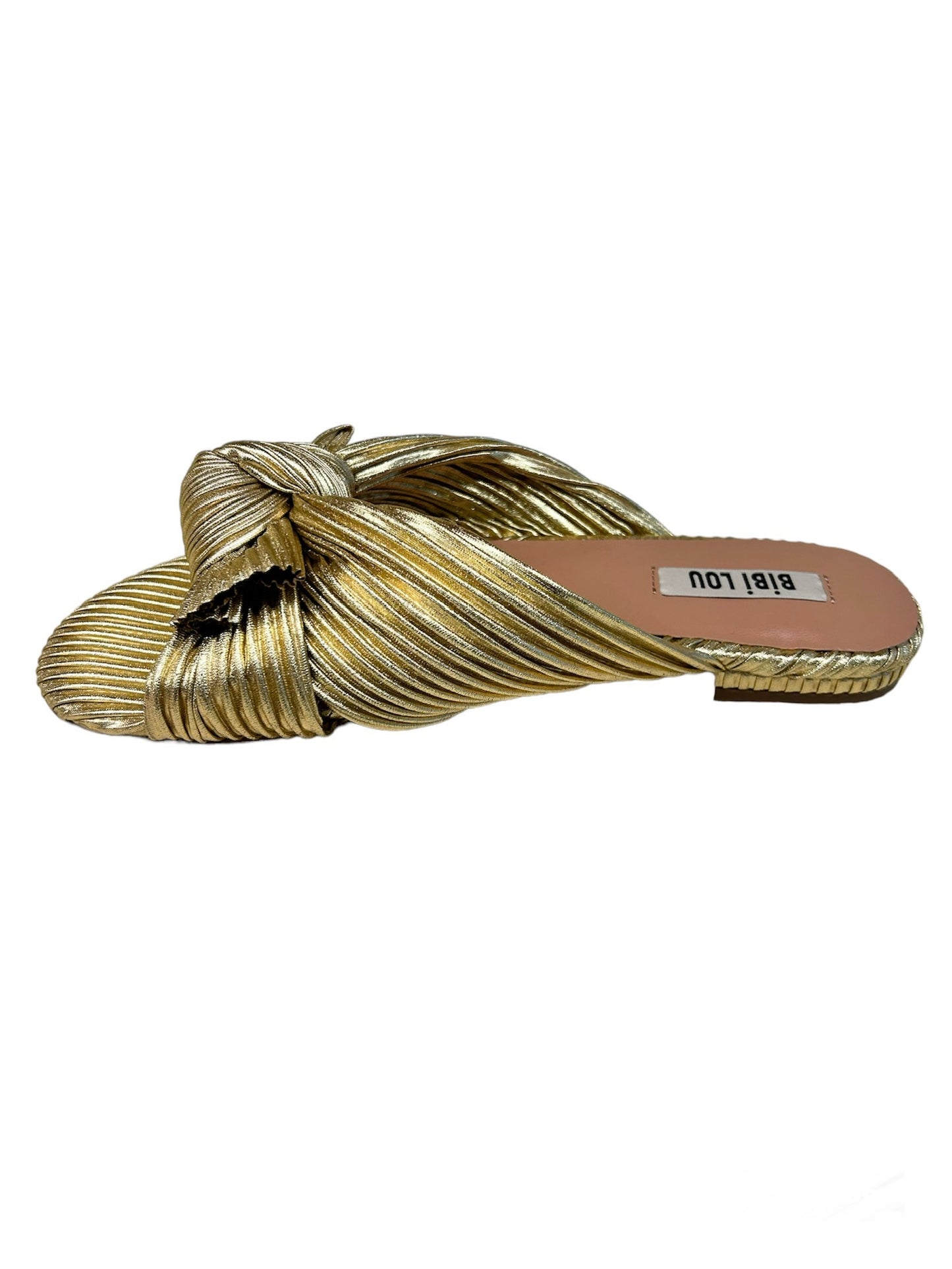 Bibi Lou - Sandali piani con fiocco var.oro