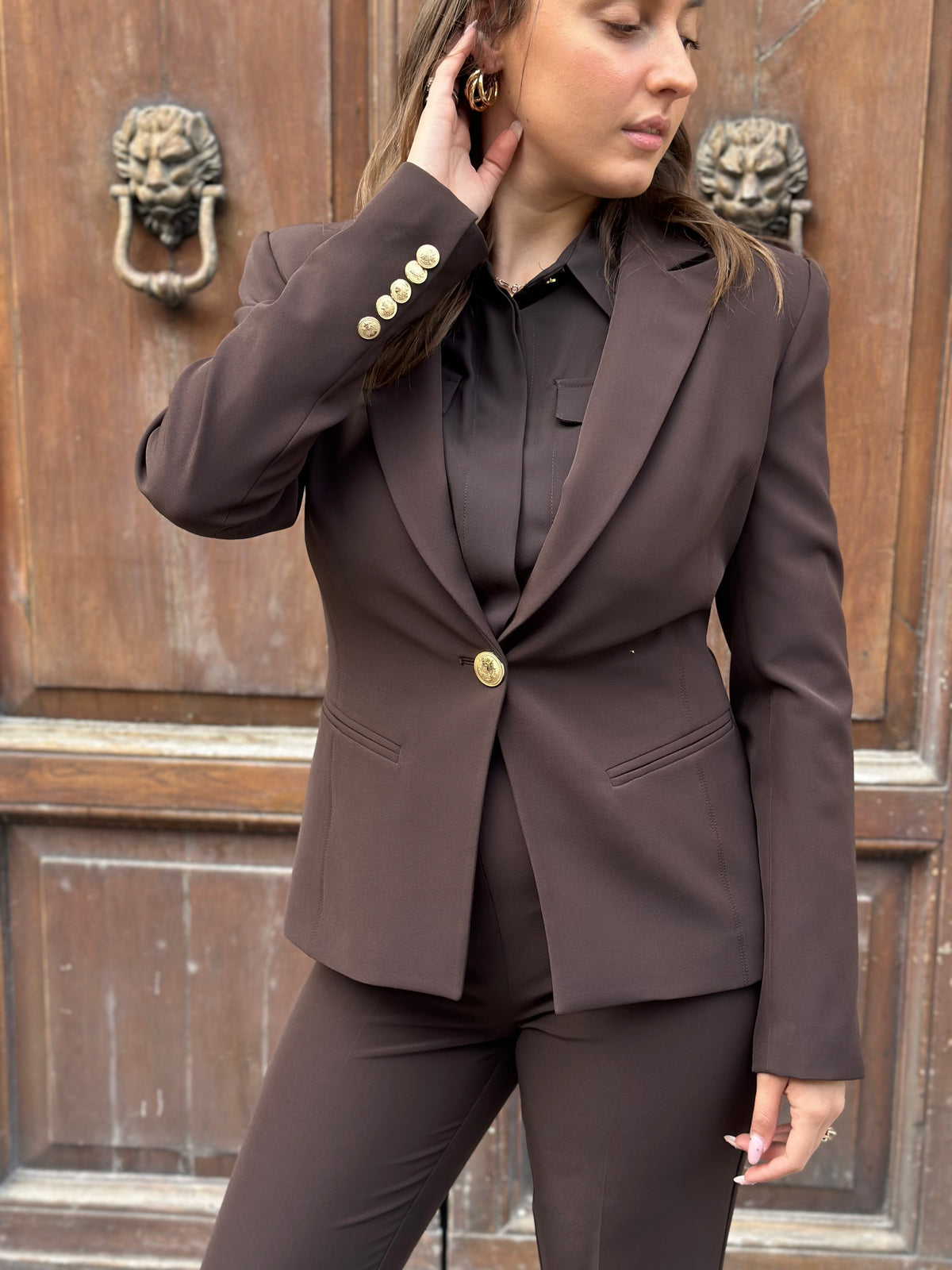 Silence Limited BLAZER AMBER DARK BROWN