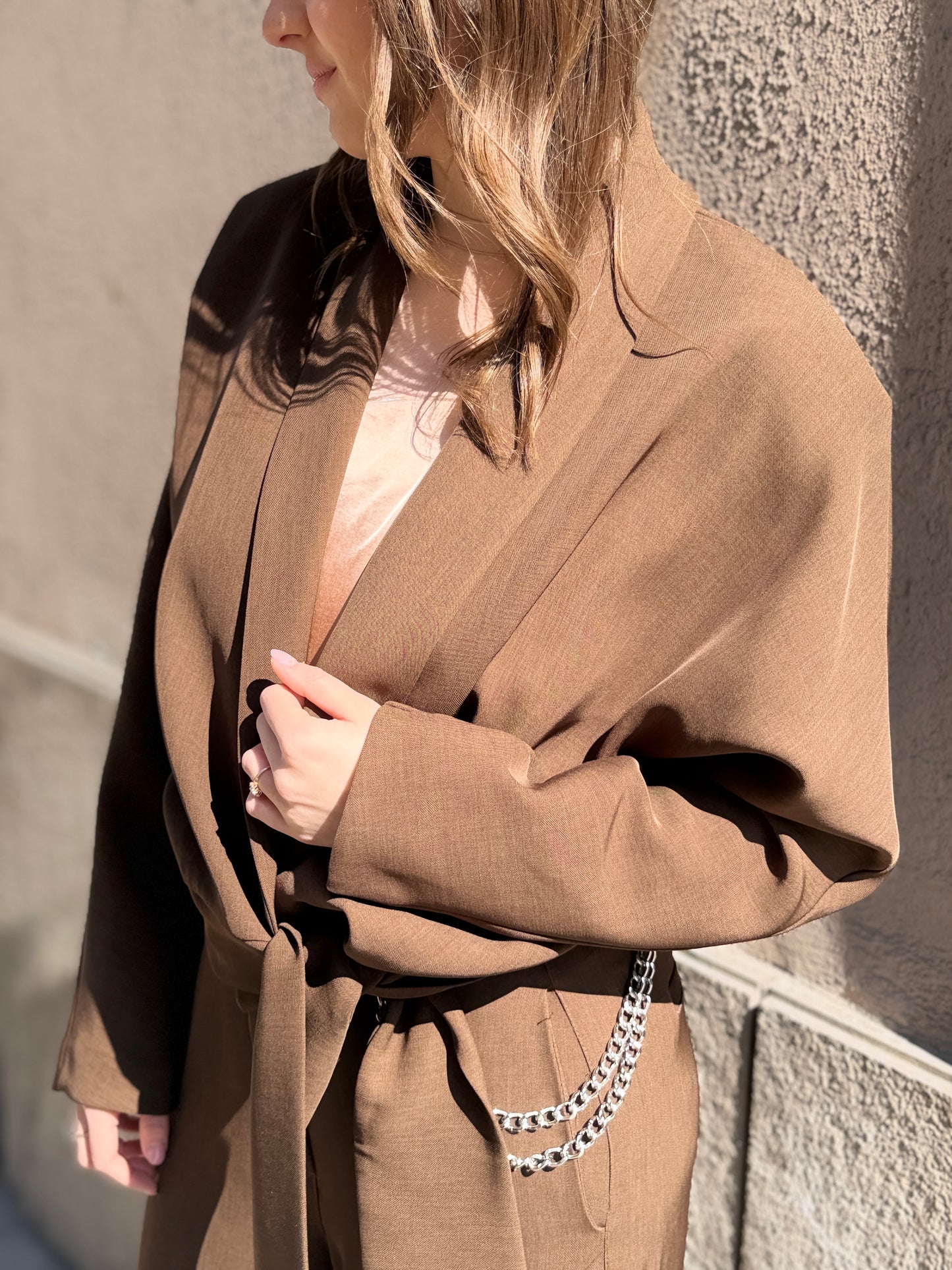 Haveone Giacca incrociata BROWN