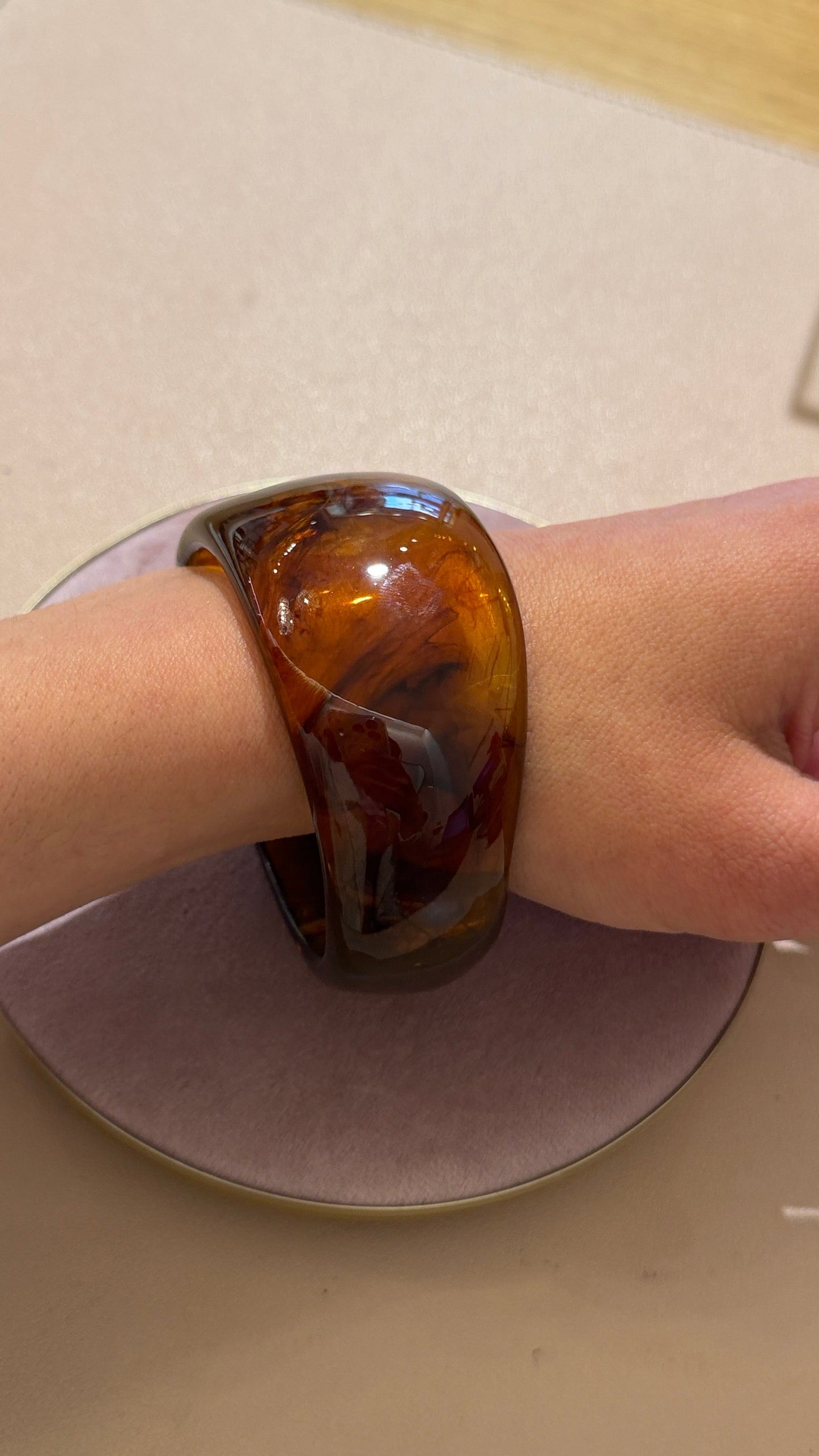 Bracciale in resina cioccolato