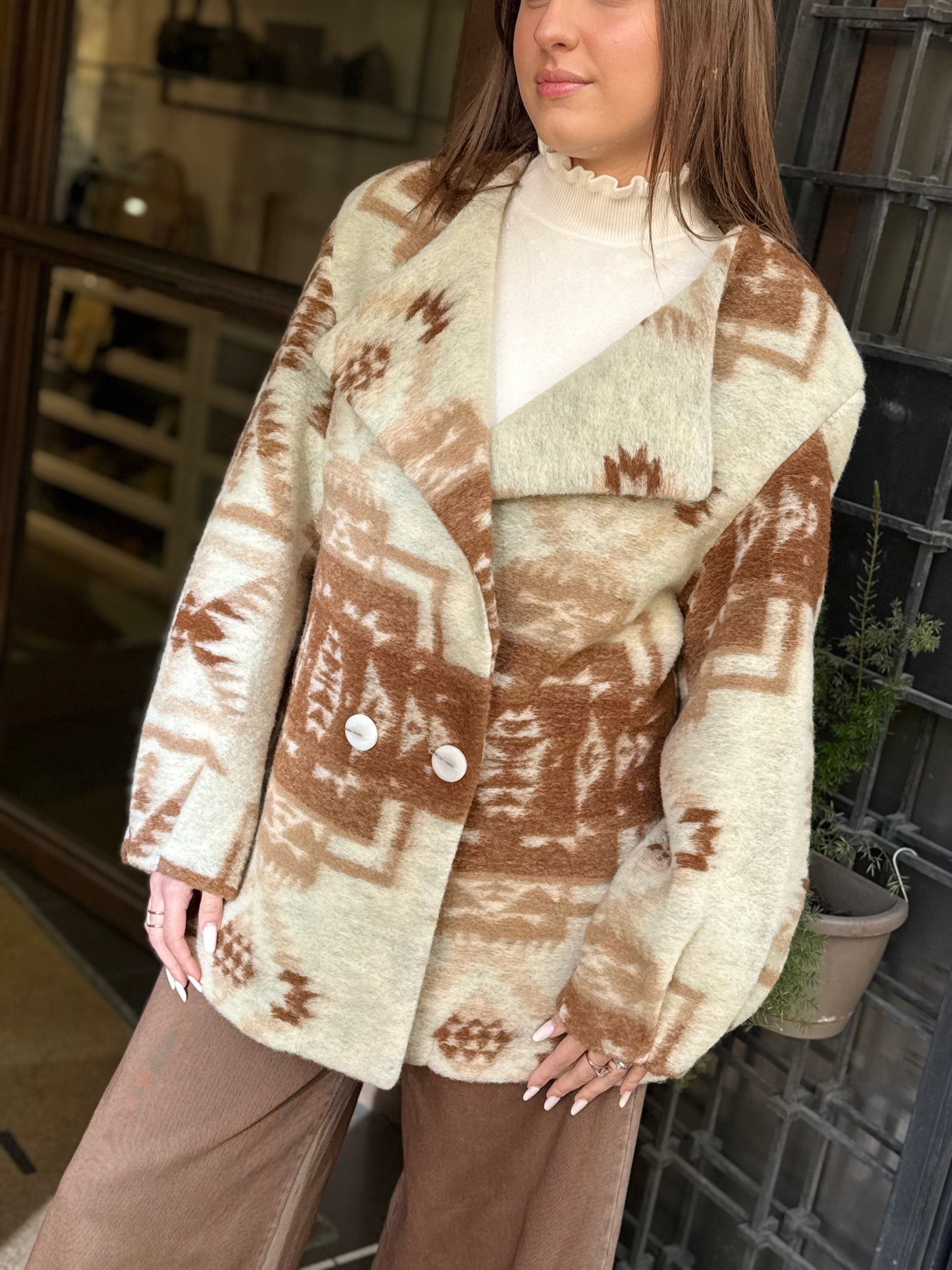 BohemianVì BOWOOL COAT/MILK