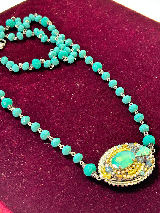 Collana sali e scendi con pietra e strass