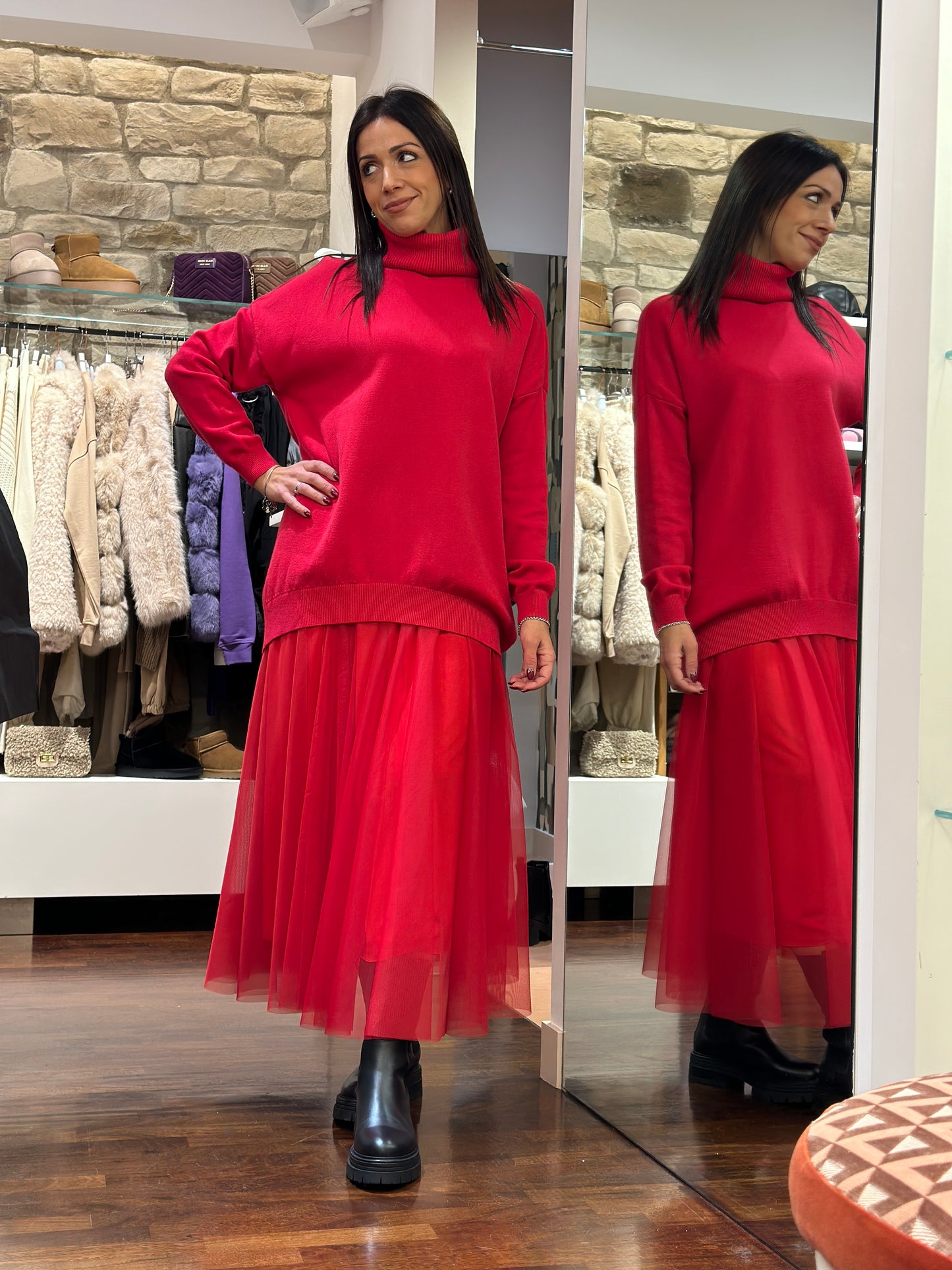 Spazio Sand- gonna in tulle