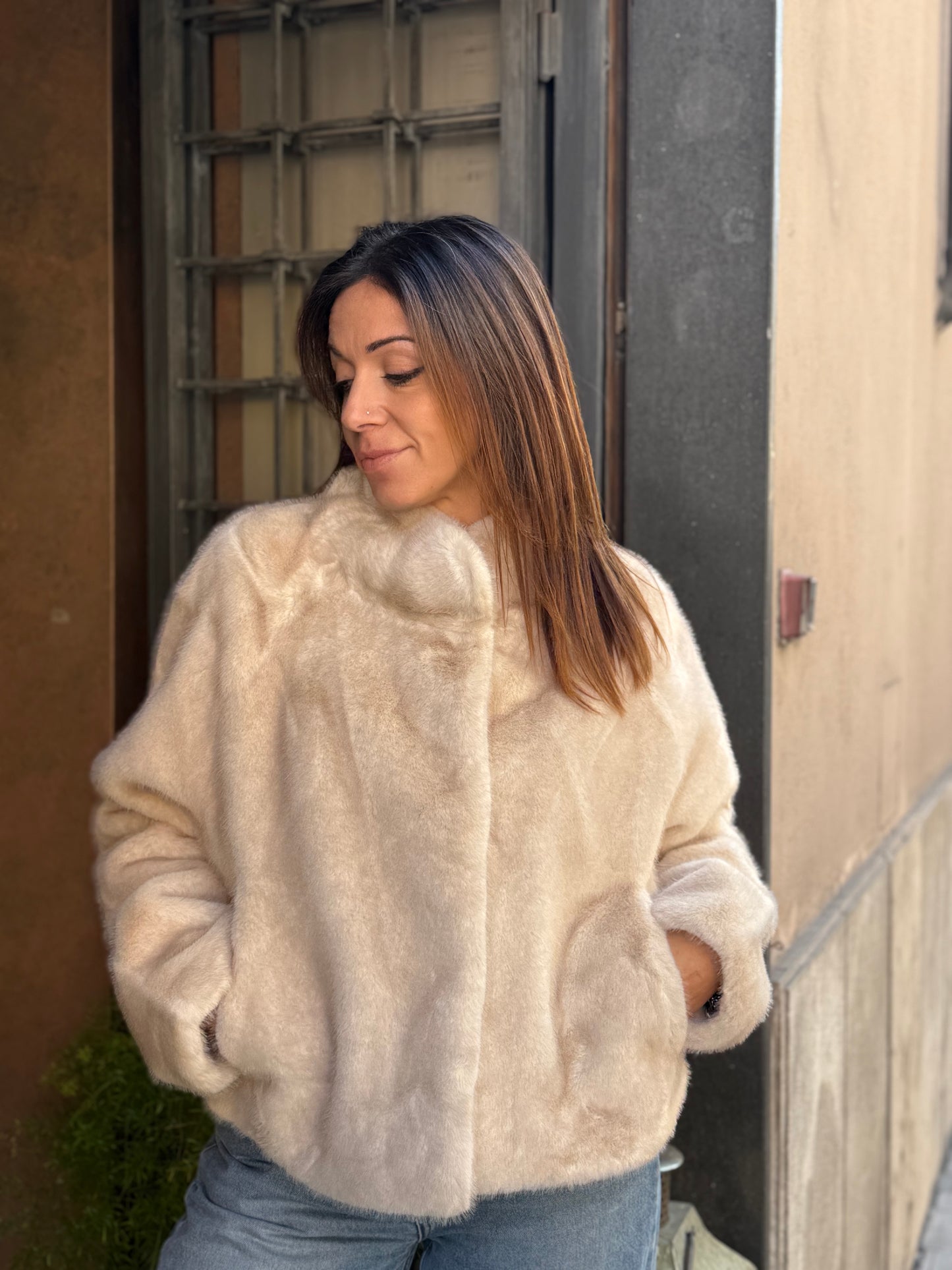 Ecopelliccia ANASTASIA Burro