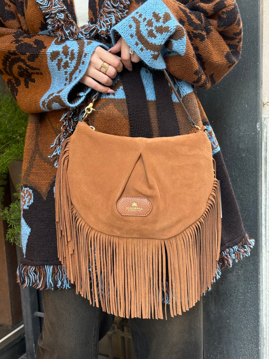 Cuoieria Fiorentina EMMA FOLK MINI POUCH CARAMEL