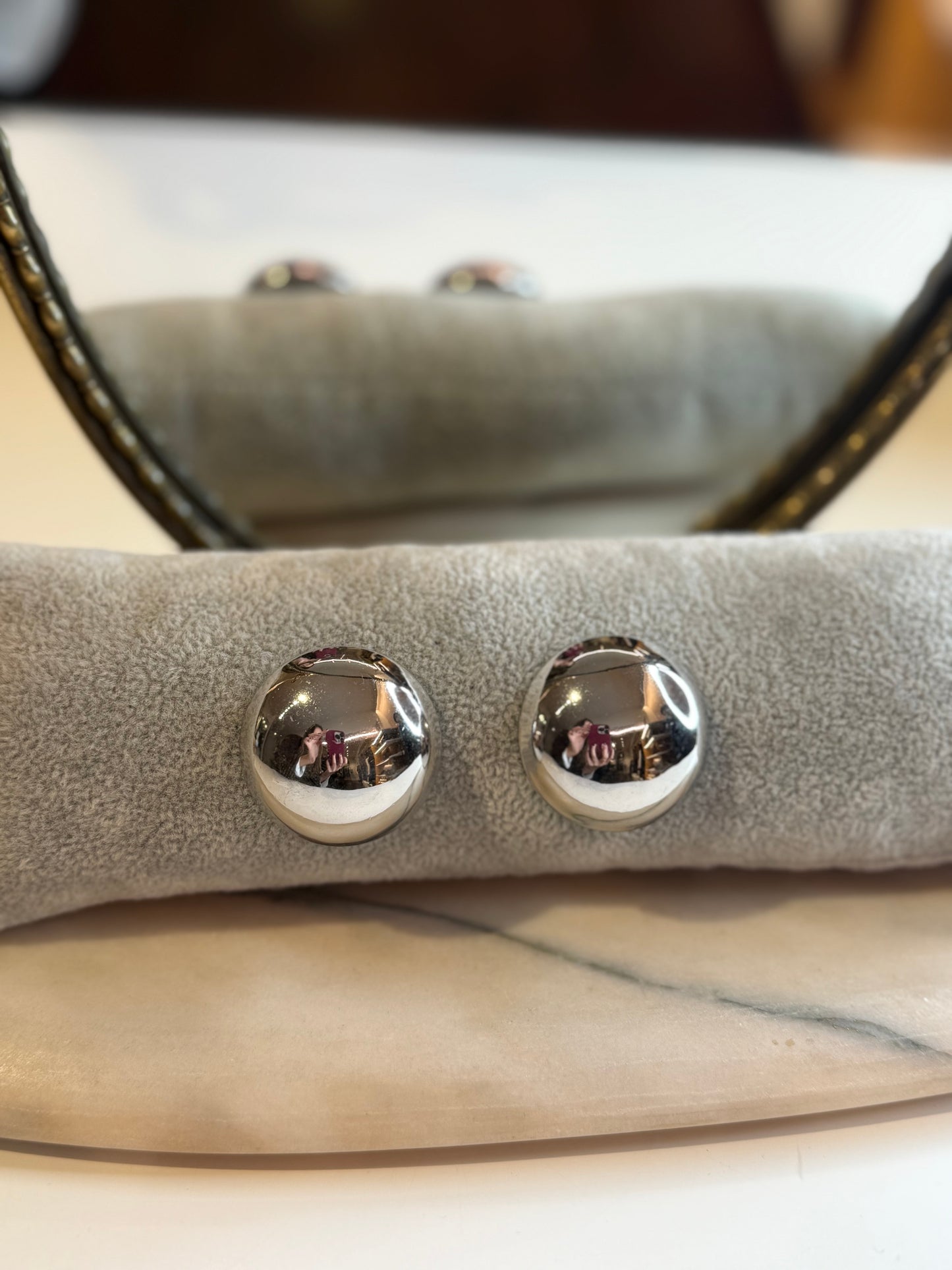 Orecchini bombati grande ARGENTO