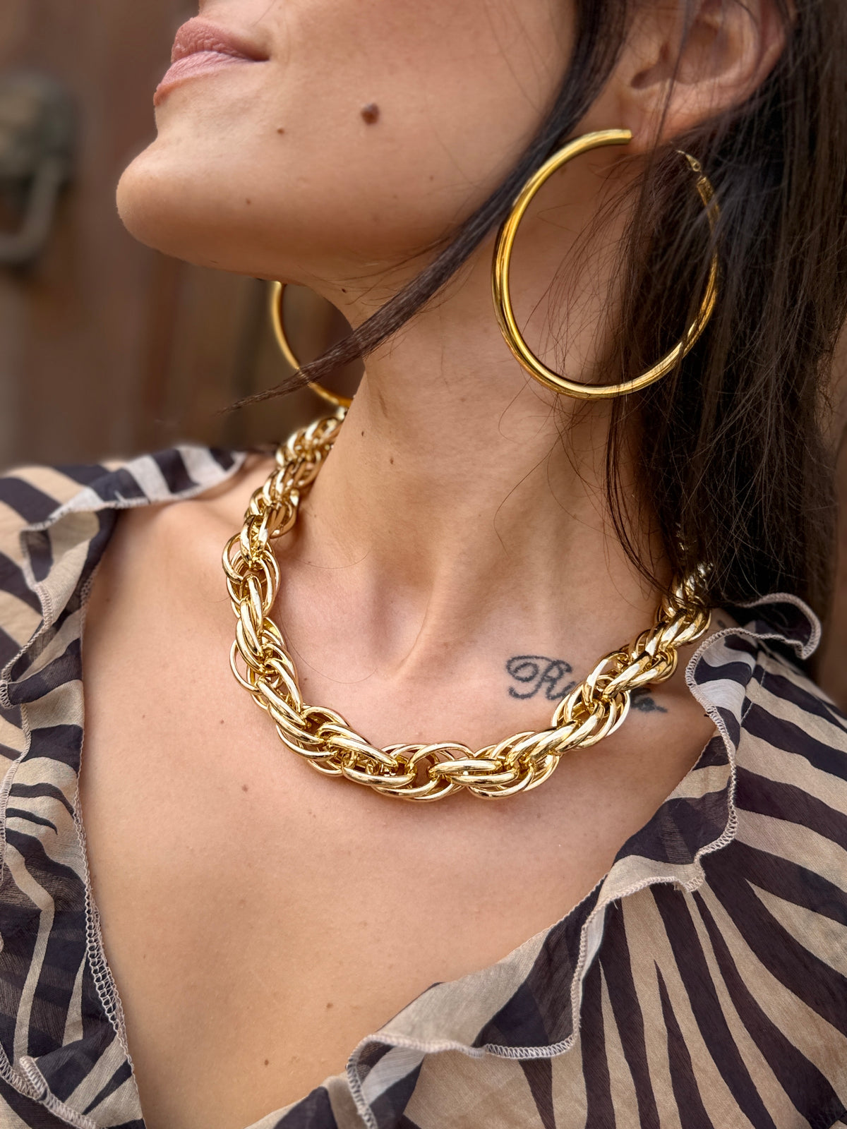 Collana con catena intrecciata ORO