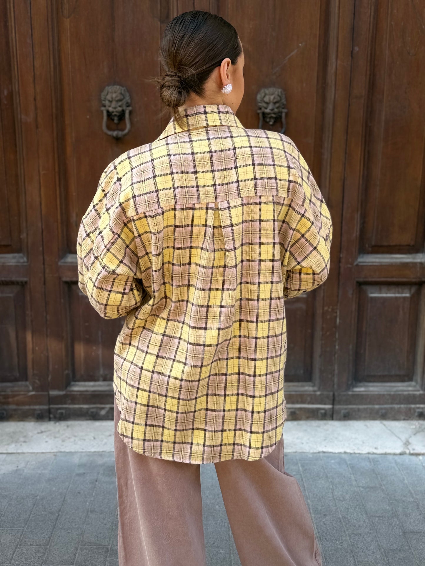 Camicia quadro pastello GIALLO/CIPRIA