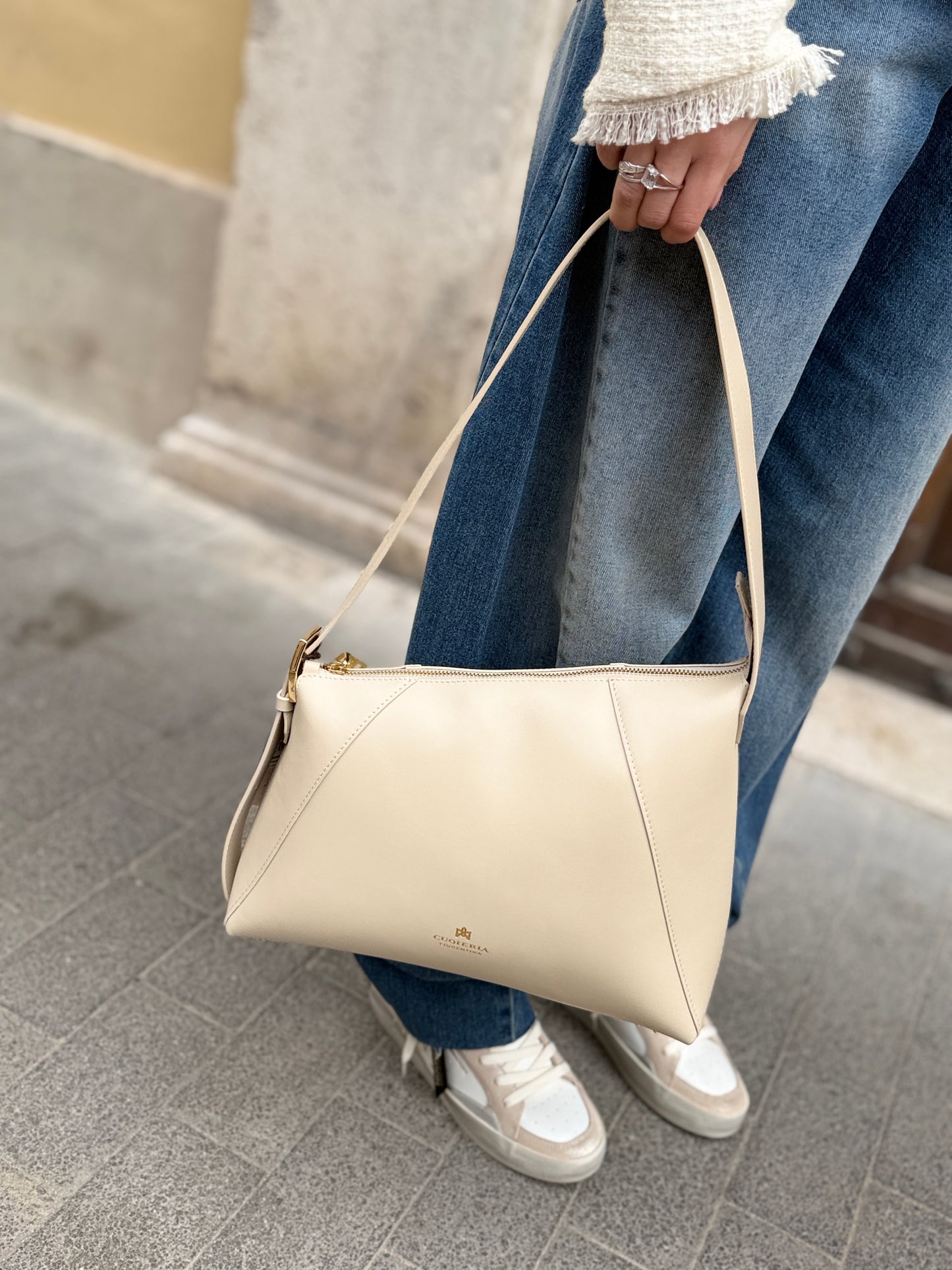 Cuoieria Fiorentina Loop Hobo PROSECCO