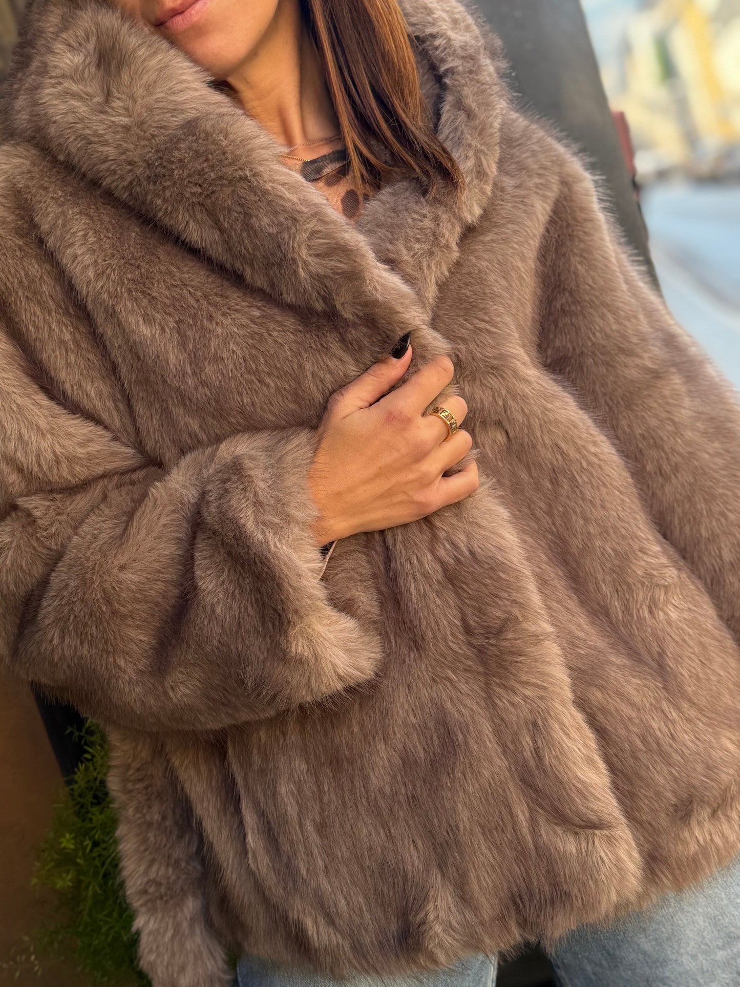 Ecopelliccia ELODIE Taupe