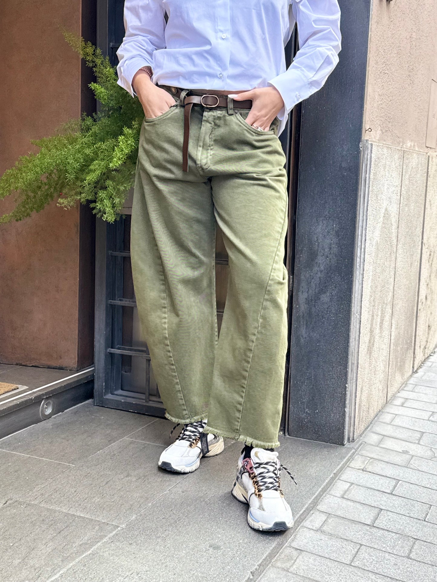 Tensione in Pantalone Barrel MILITARE