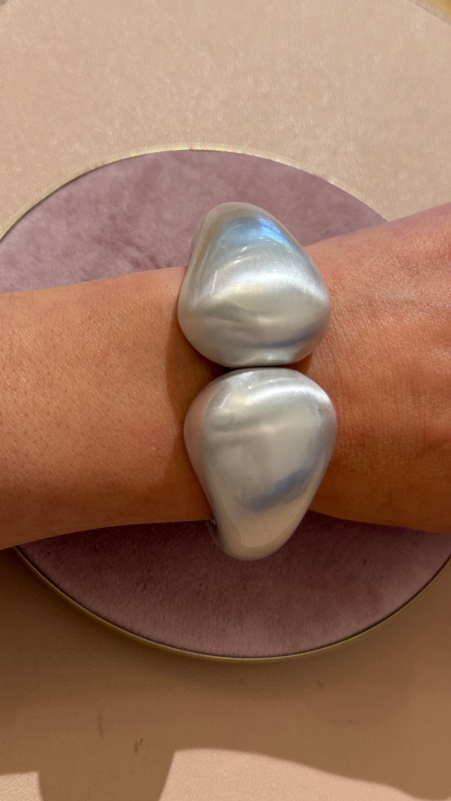 Bracciale abbraccio opaco Argento