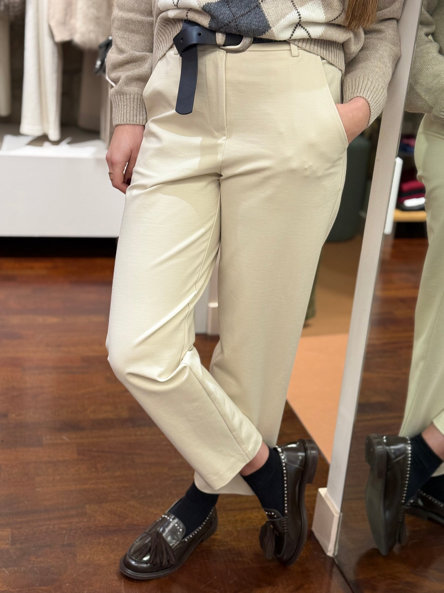 Tensione In Pantalone punto Milano PANNA