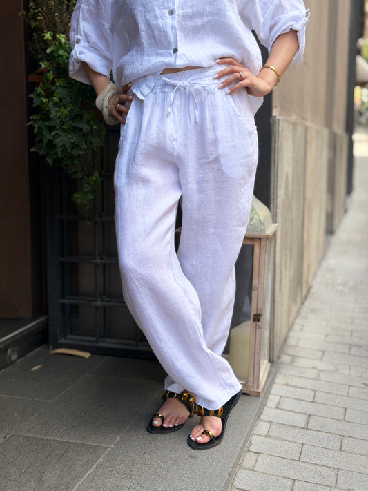 Pantalone EDITH in Lino gamba dritta (disp in altre varianti colori)