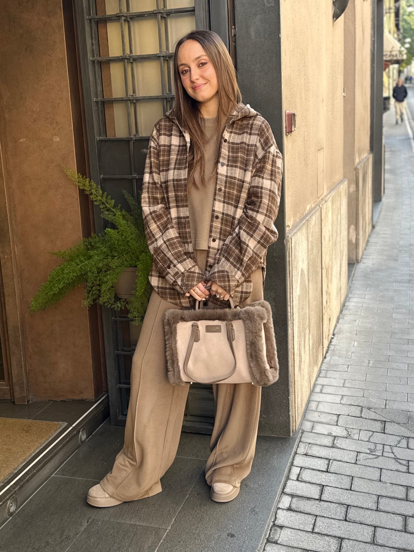 Eleh Camicia a scacchi MARRONE