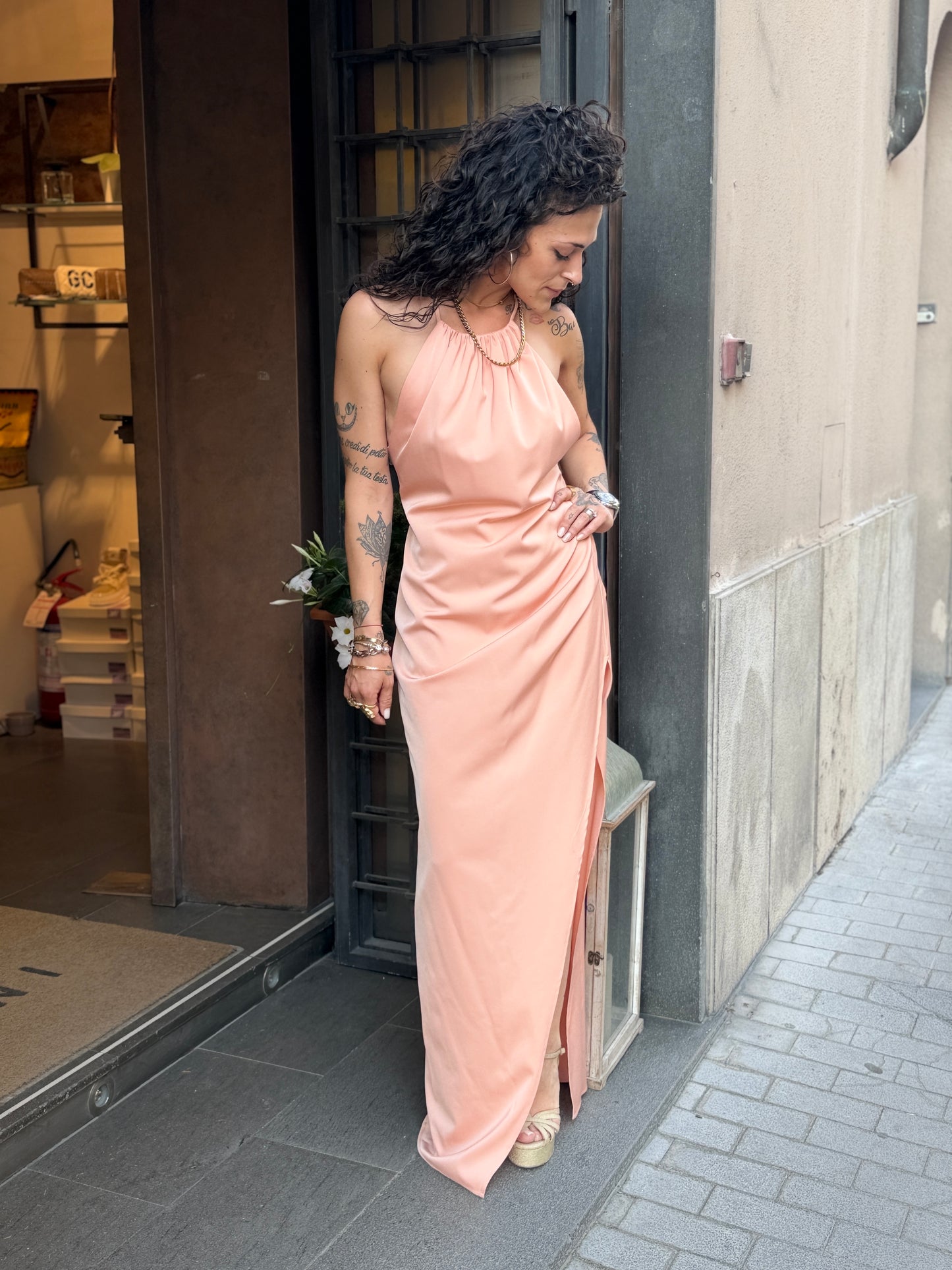 Silence Limited Sensual dress Peach