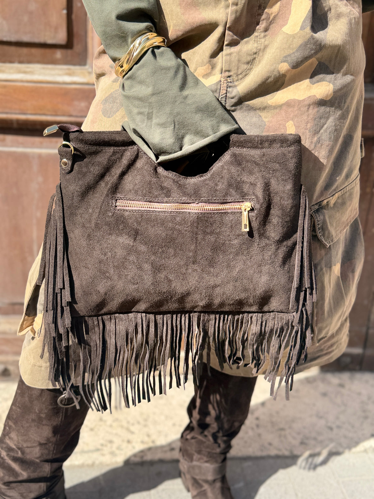 Bag folder con frange MORO