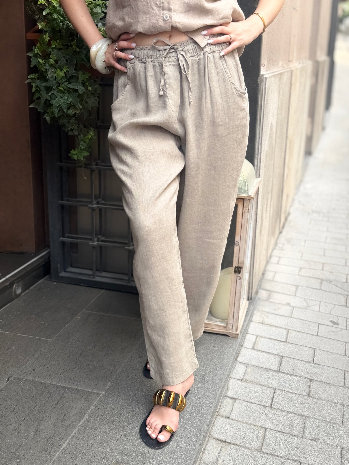 Pantalone EDITH in Lino gamba dritta (disp in altre varianti colori)
