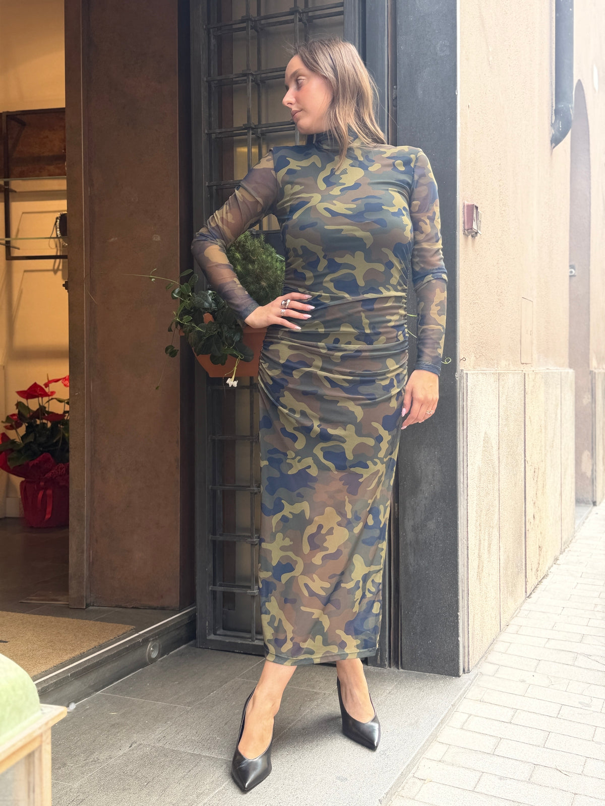 Abito in mesh CAMOUFLAGE