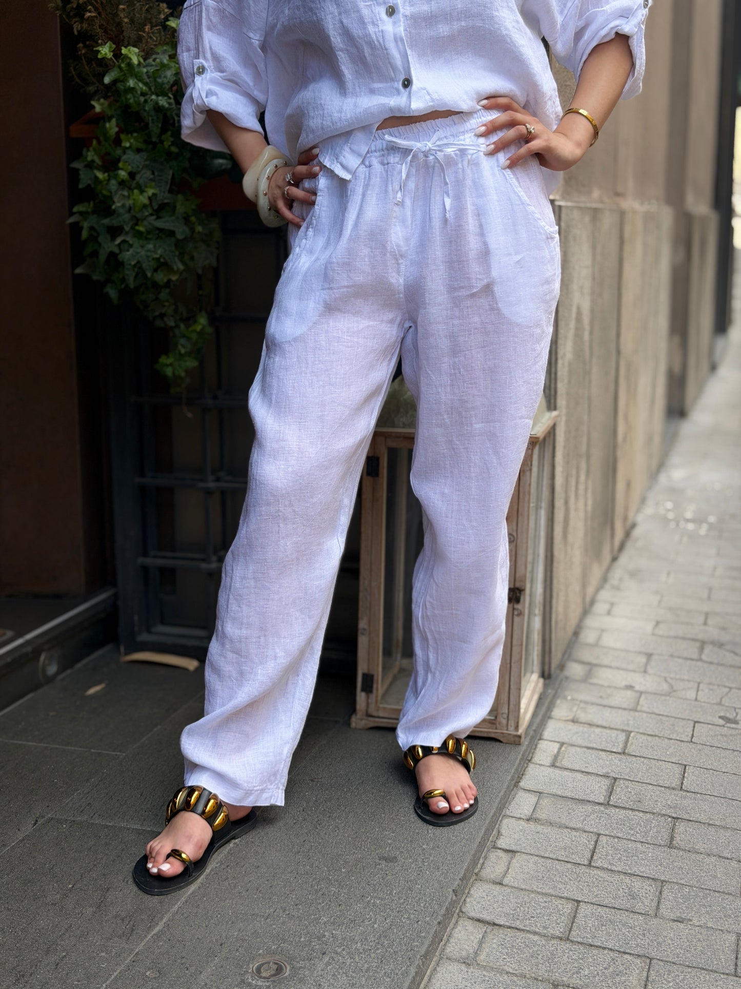 Pantalone EDITH in Lino gamba dritta (disp in altre varianti colori)