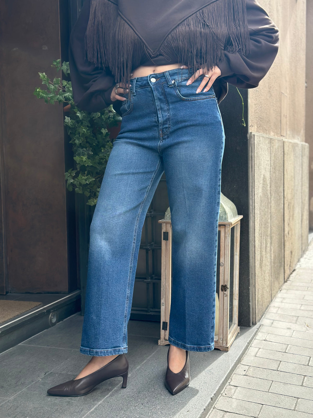 Tensione in Denim gamba dritta