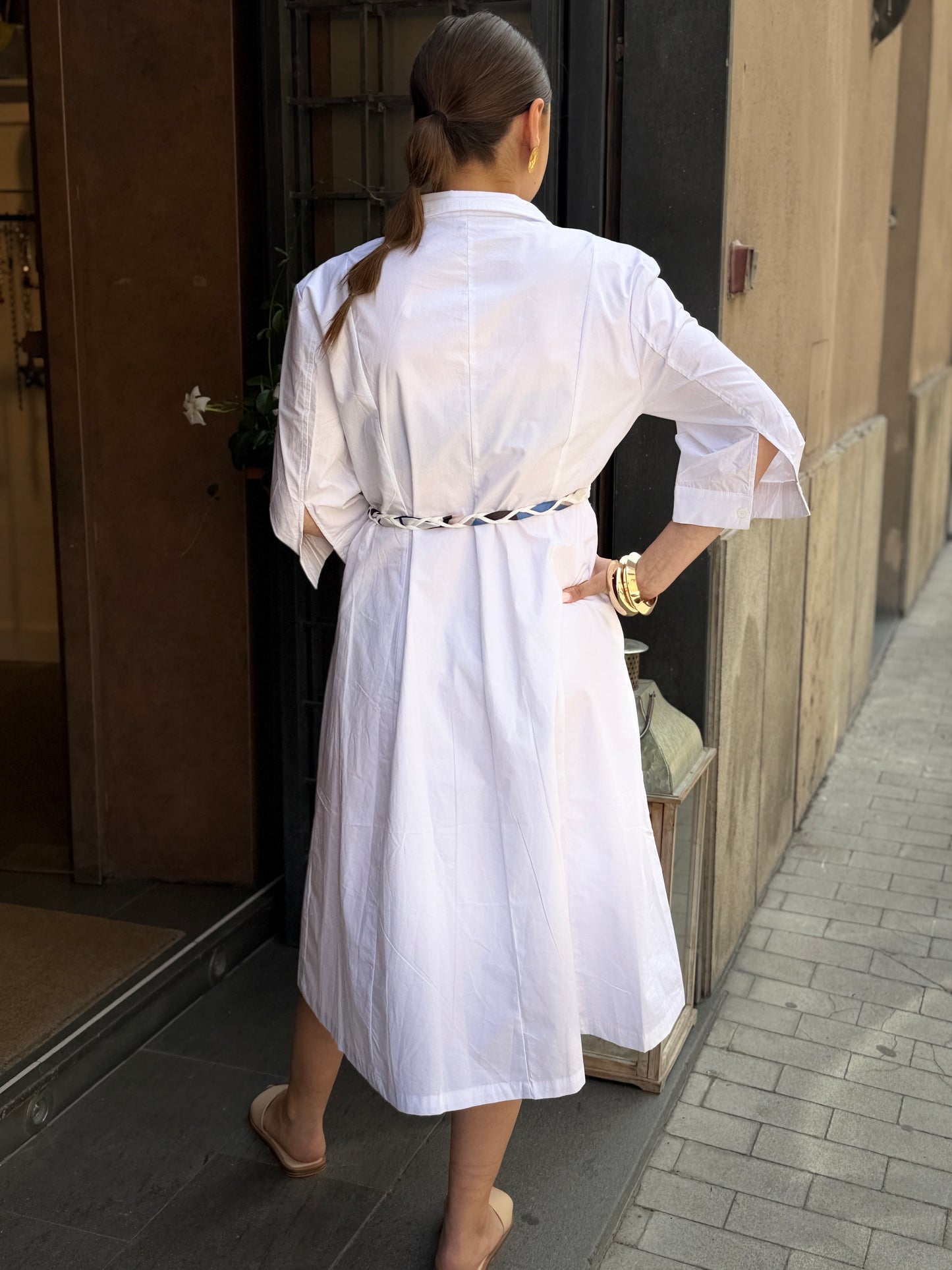 Abito camicia MILITARE E GESSO