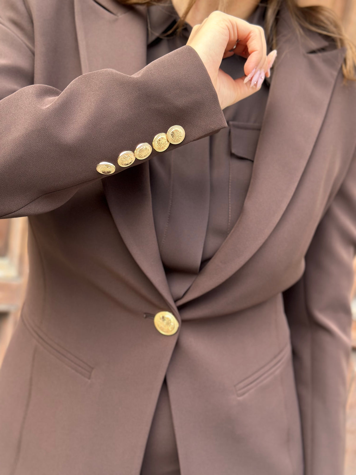 Silence Limited BLAZER AMBER DARK BROWN
