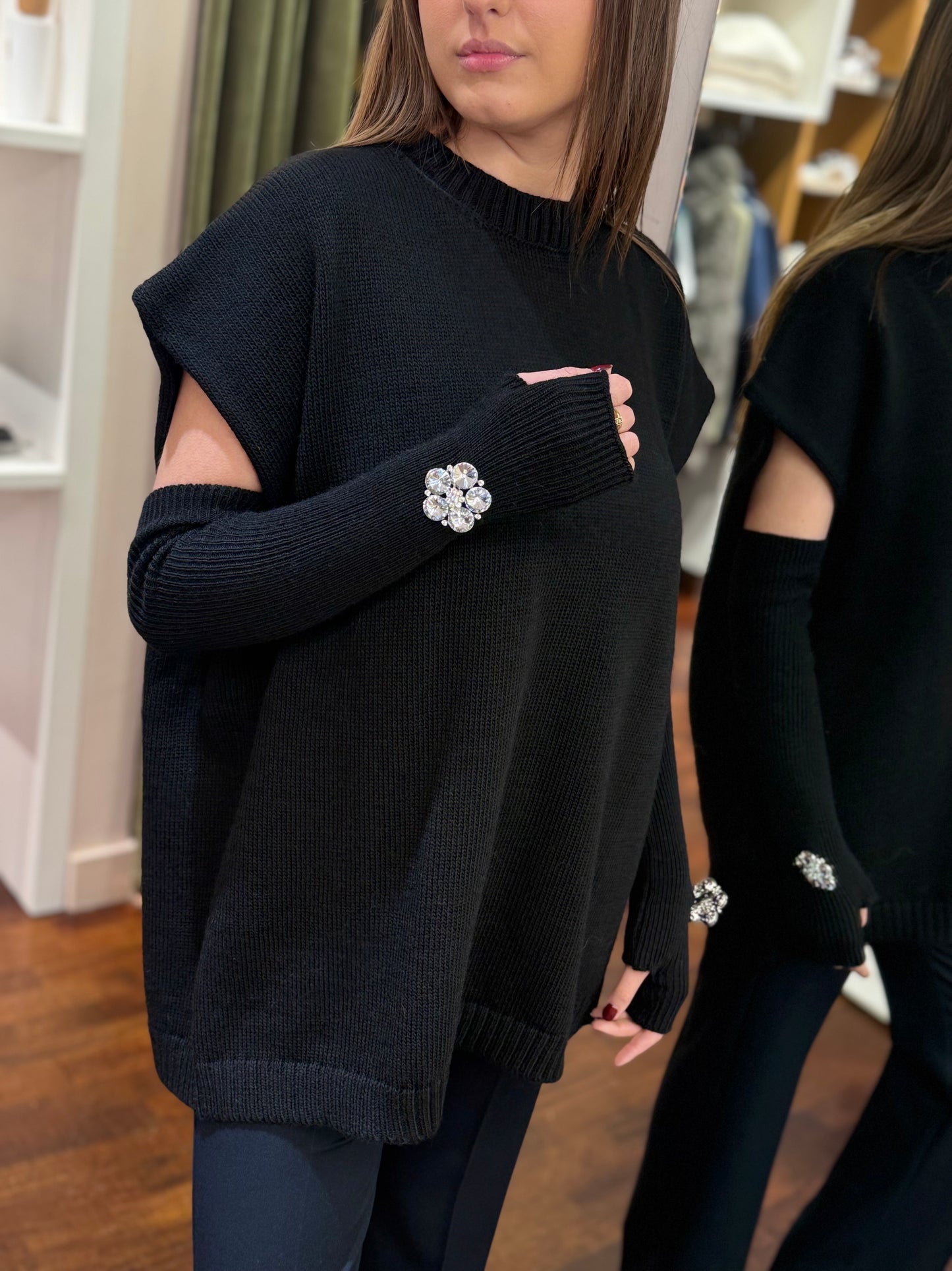 Tensione In Gilet con manicotto NERO